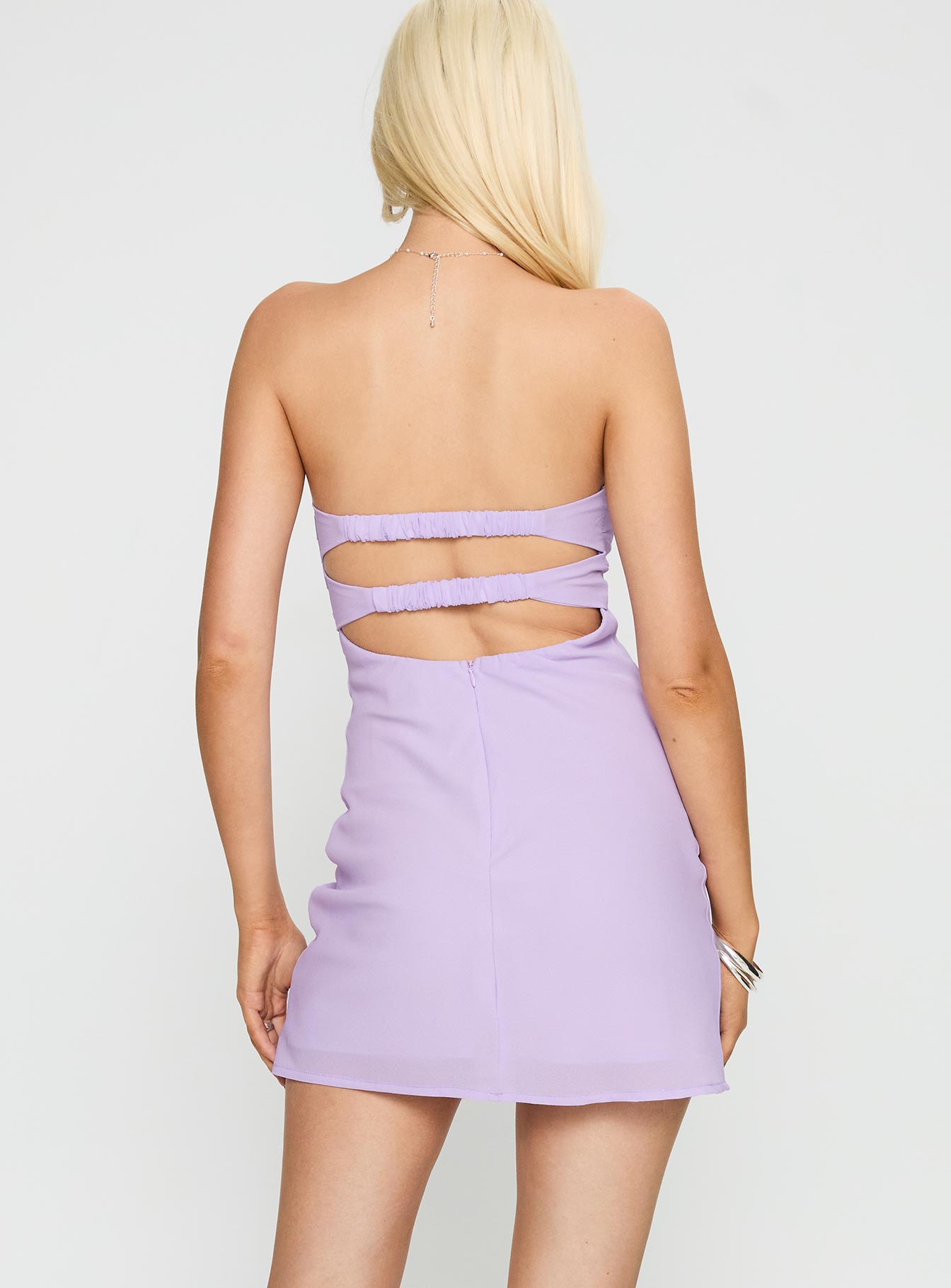 Ilana Strapless Mini Dress Lilac、mySite、solidvoid