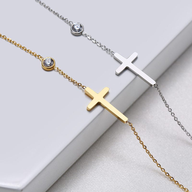 Dainty Cross Bracelet、mySite、g9winljtr