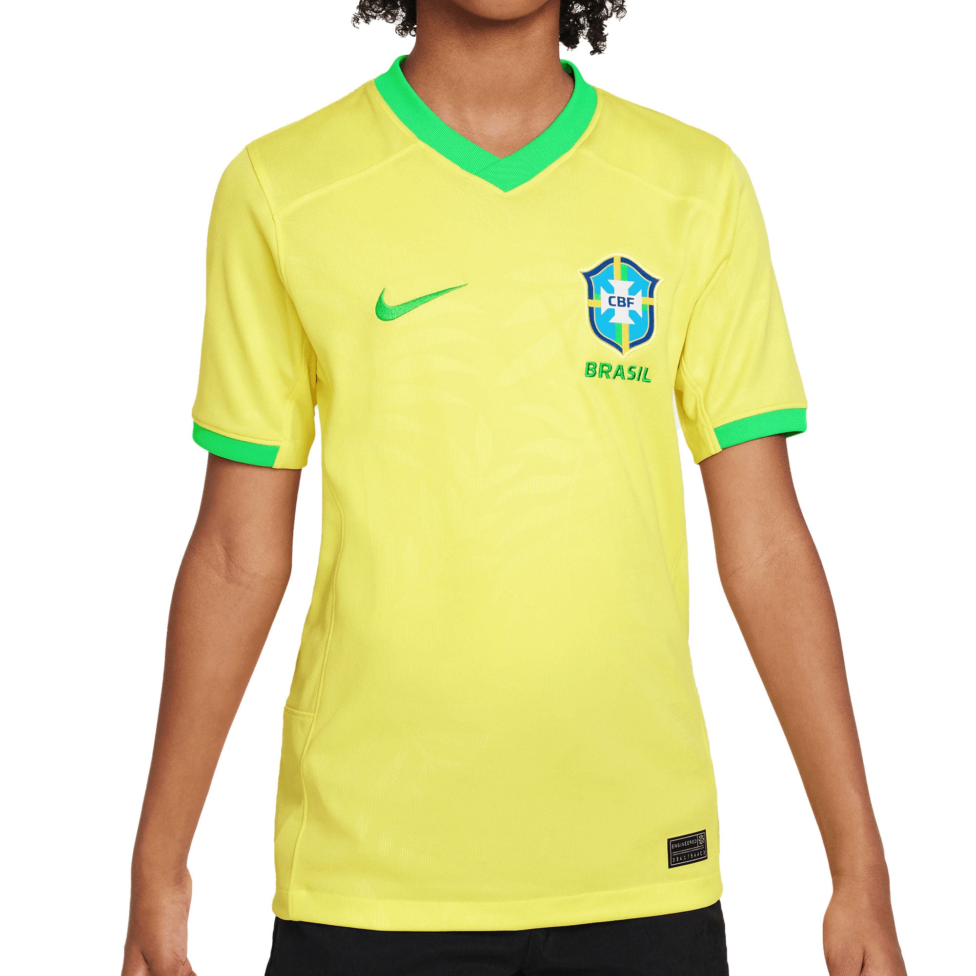 Nike Kids Brazil 2023/24 Home Jersey Yellow/Green、mySite、noshort