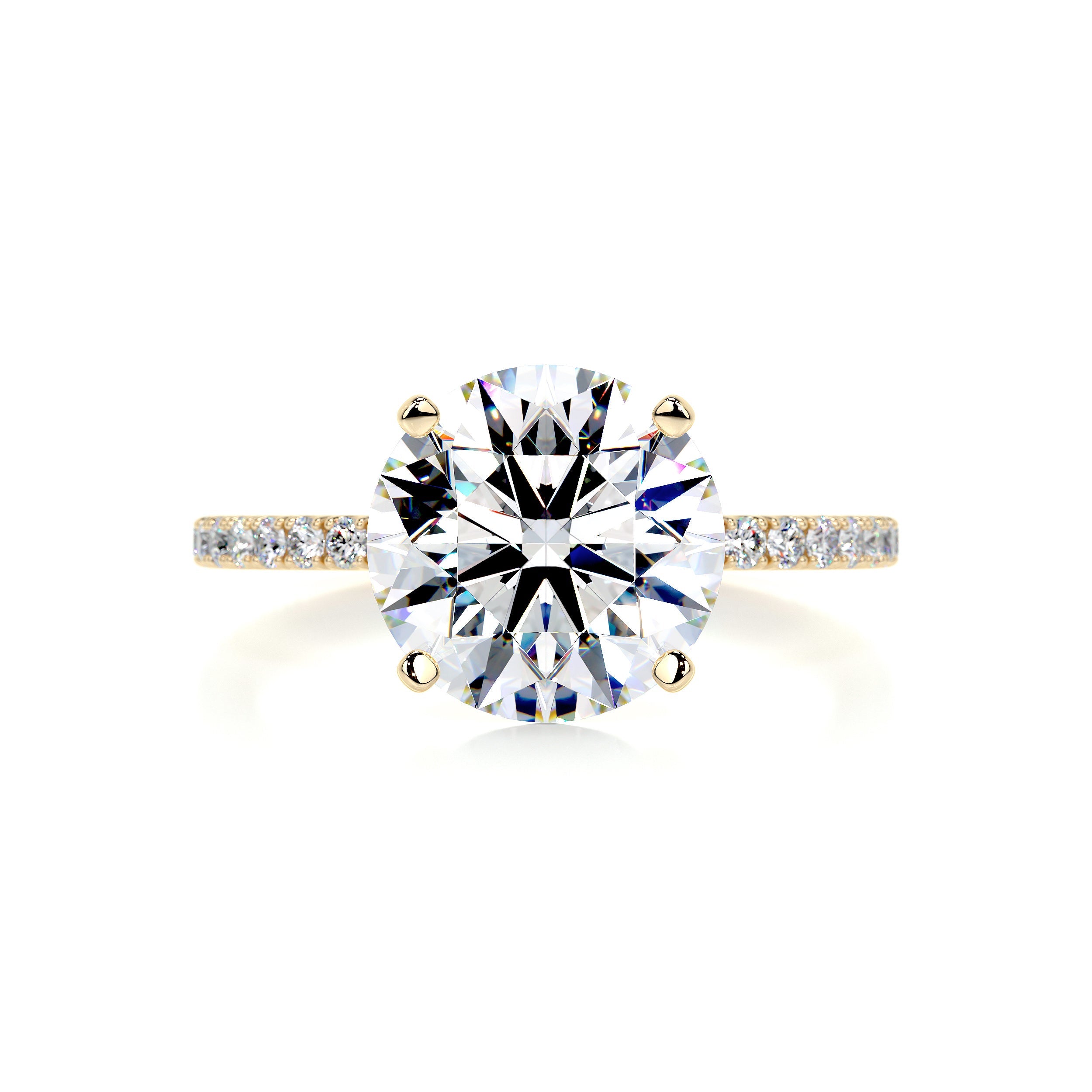 Stephanie Moissanite & Diamond Ring -18K Yellow Gold (RTS)、mySite、hinf8tx79