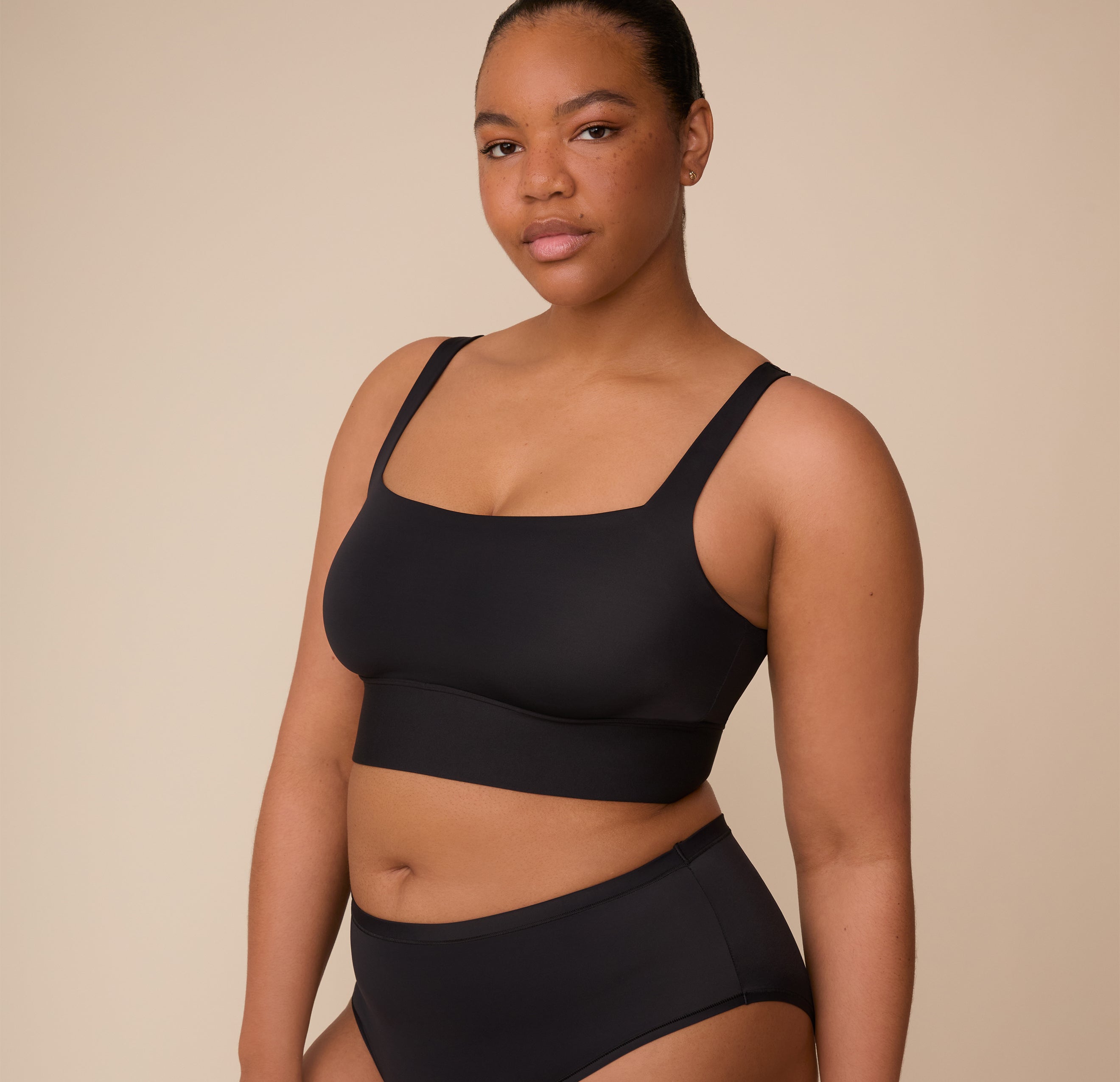 Bliss Square Neck Bralette - Black、mySite、bengalsvssteelers