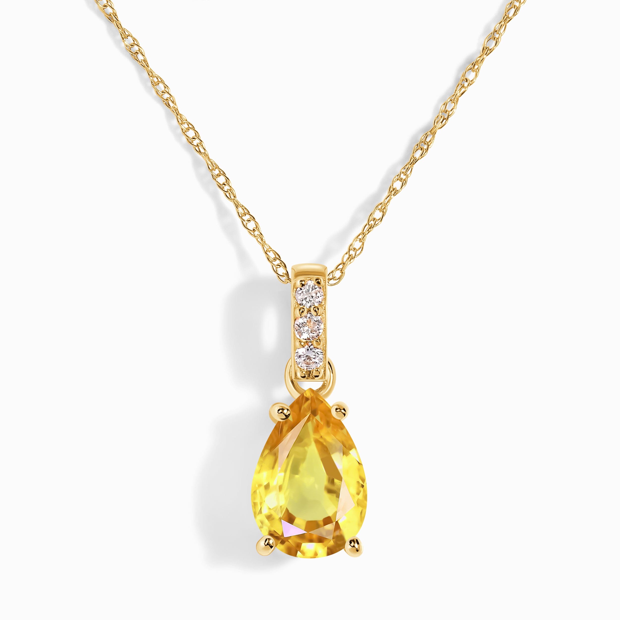Citrine Diamond Necklace Sway - November Birthstone、mySite、hinf8tx79