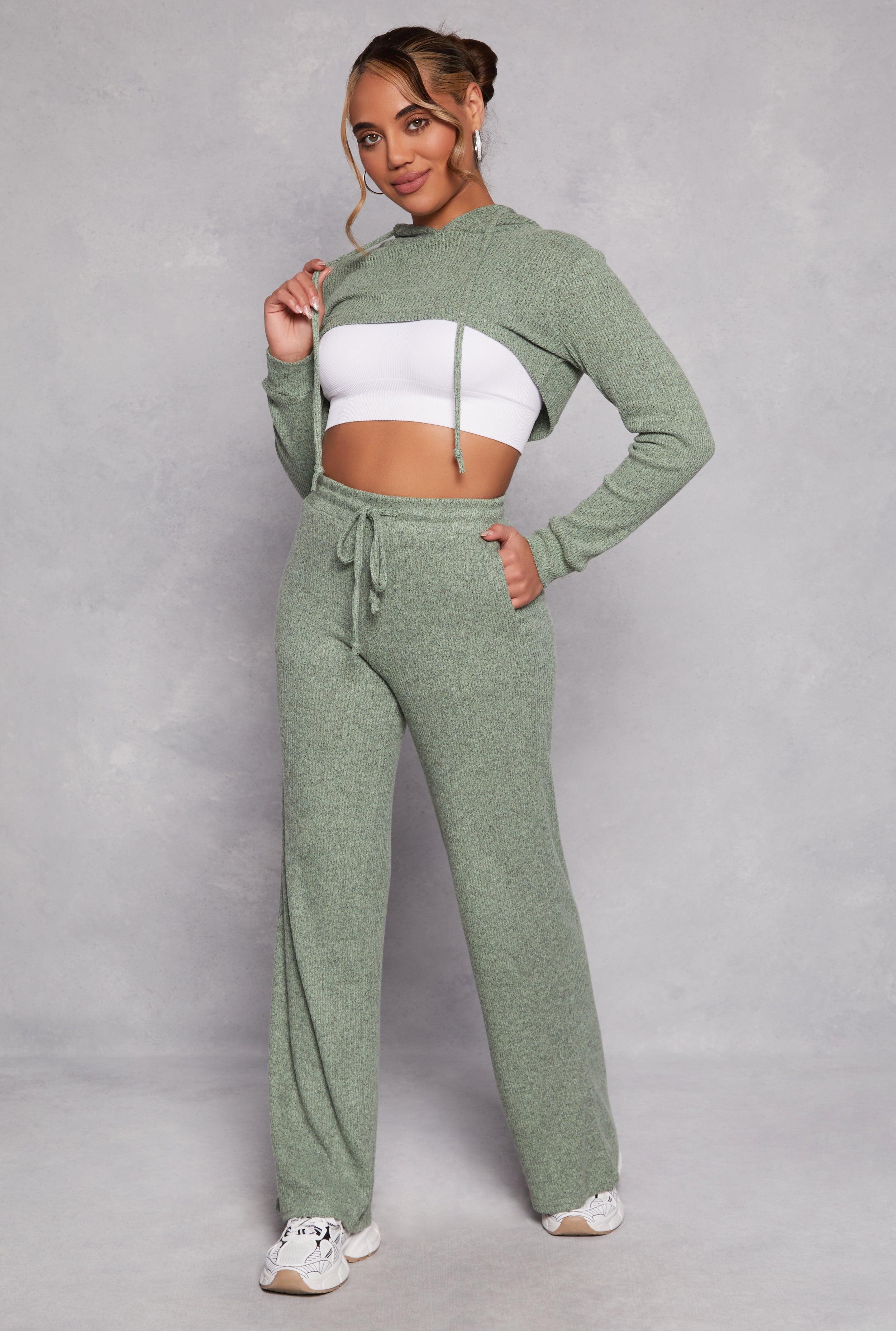 Daisy Ribbed Knit Wide Leg Pants、mySite、camillekostekn