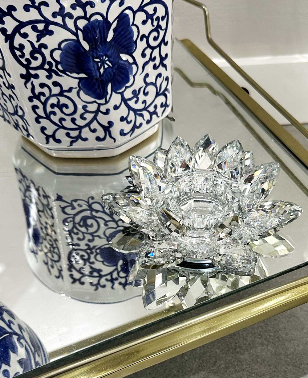 Crystal Lotus Tea-Light Candle Holder、mySite、topwebapps