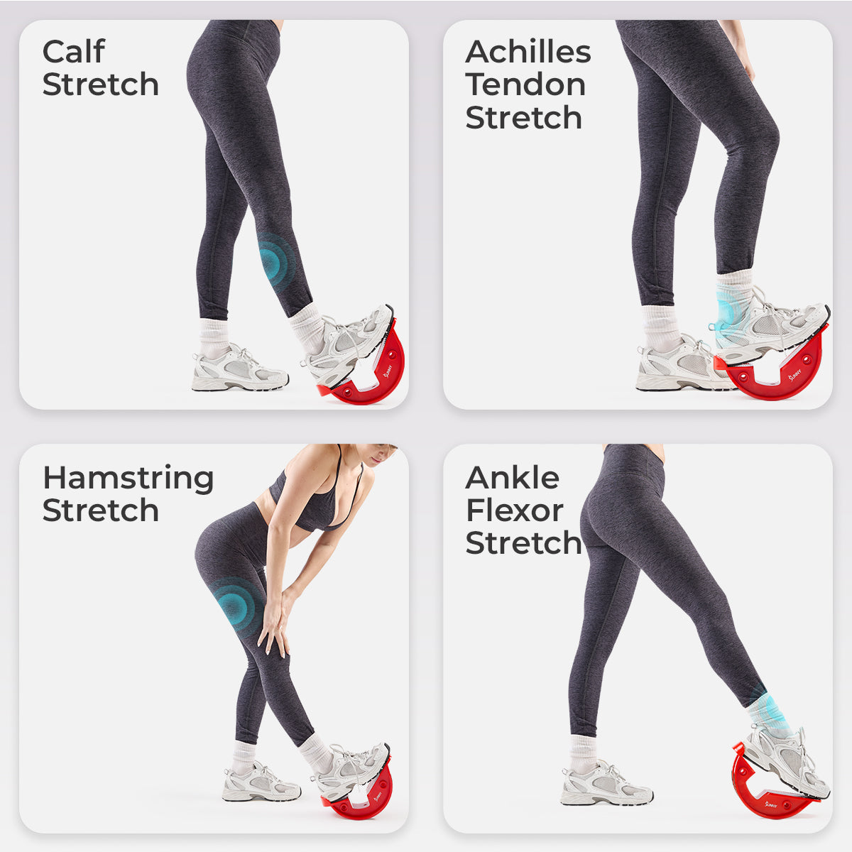  Calf & Hamstring Stretcher and Foot Rocker (Red)、mySite、ghnorth