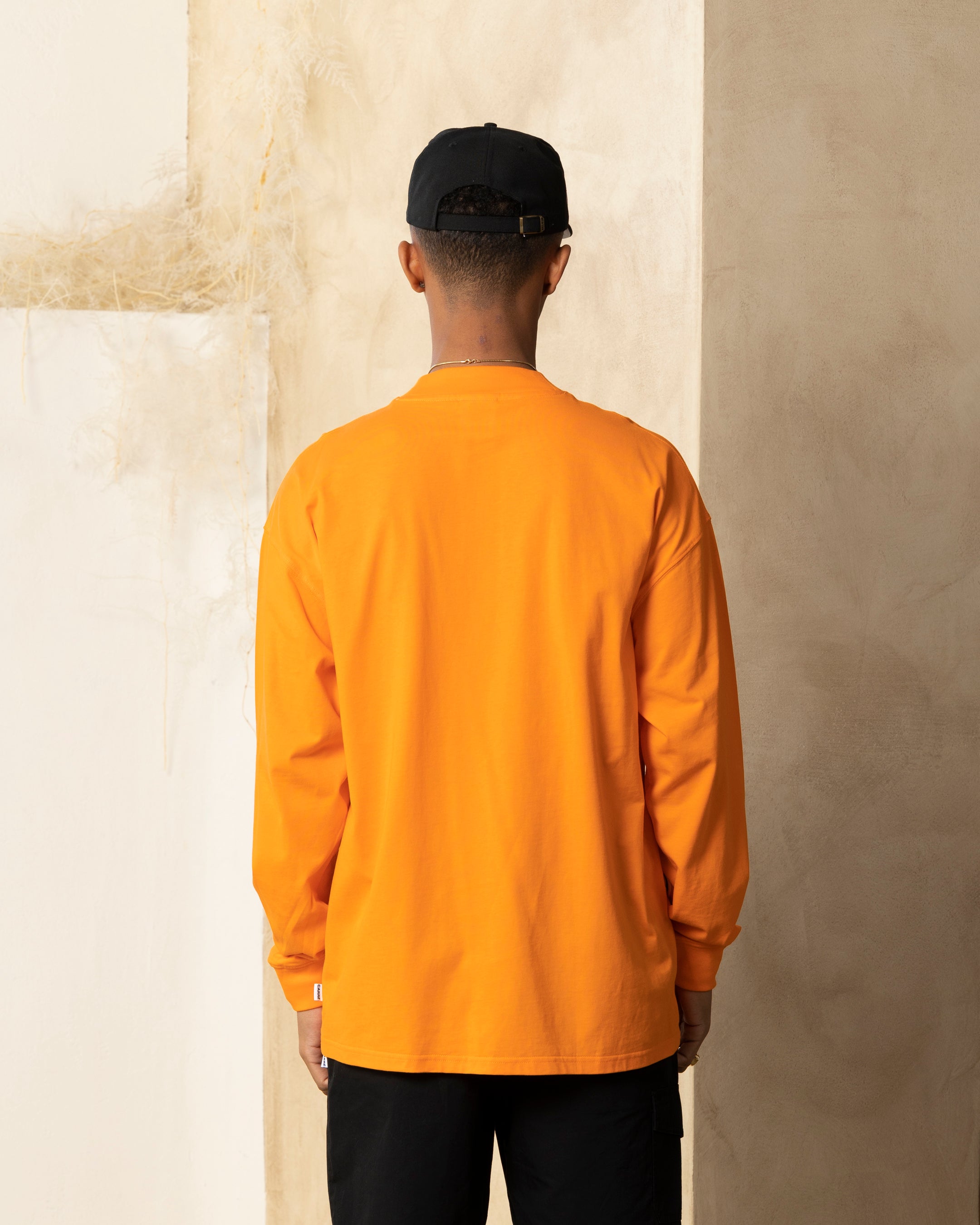 Carre Global Oversized Long Sleeve T-Shirt Orange、mySite、zt4zffjzw