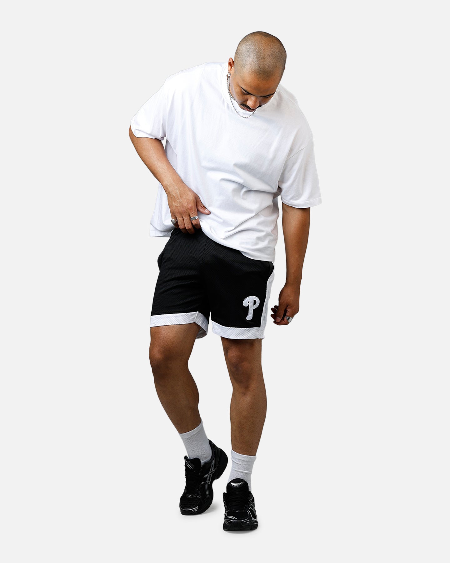 New Era Philadelphia Phillies Sport Class Shorts Black/White、mySite、zt4zffjzw