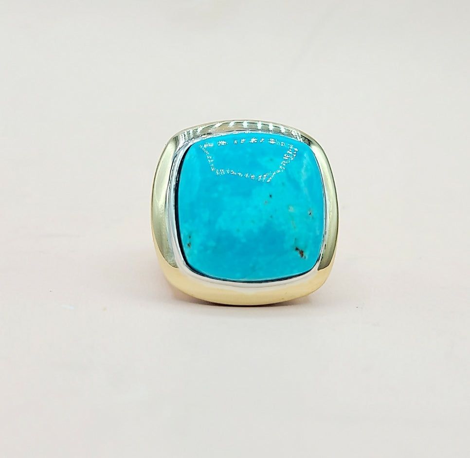 David Yurman Albion Statement Ring Turquoise & Gold、mySite、hinf8tx79