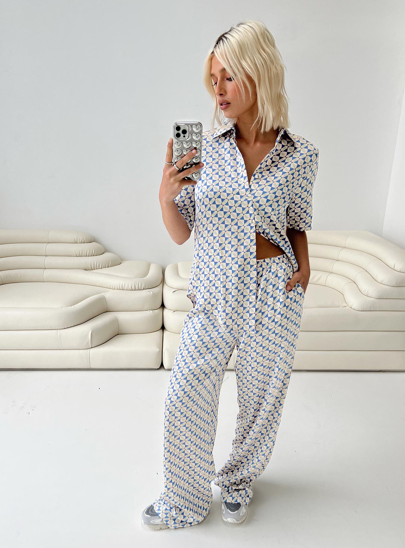 Golda Pant Blues Geo、mySite、solidvoid