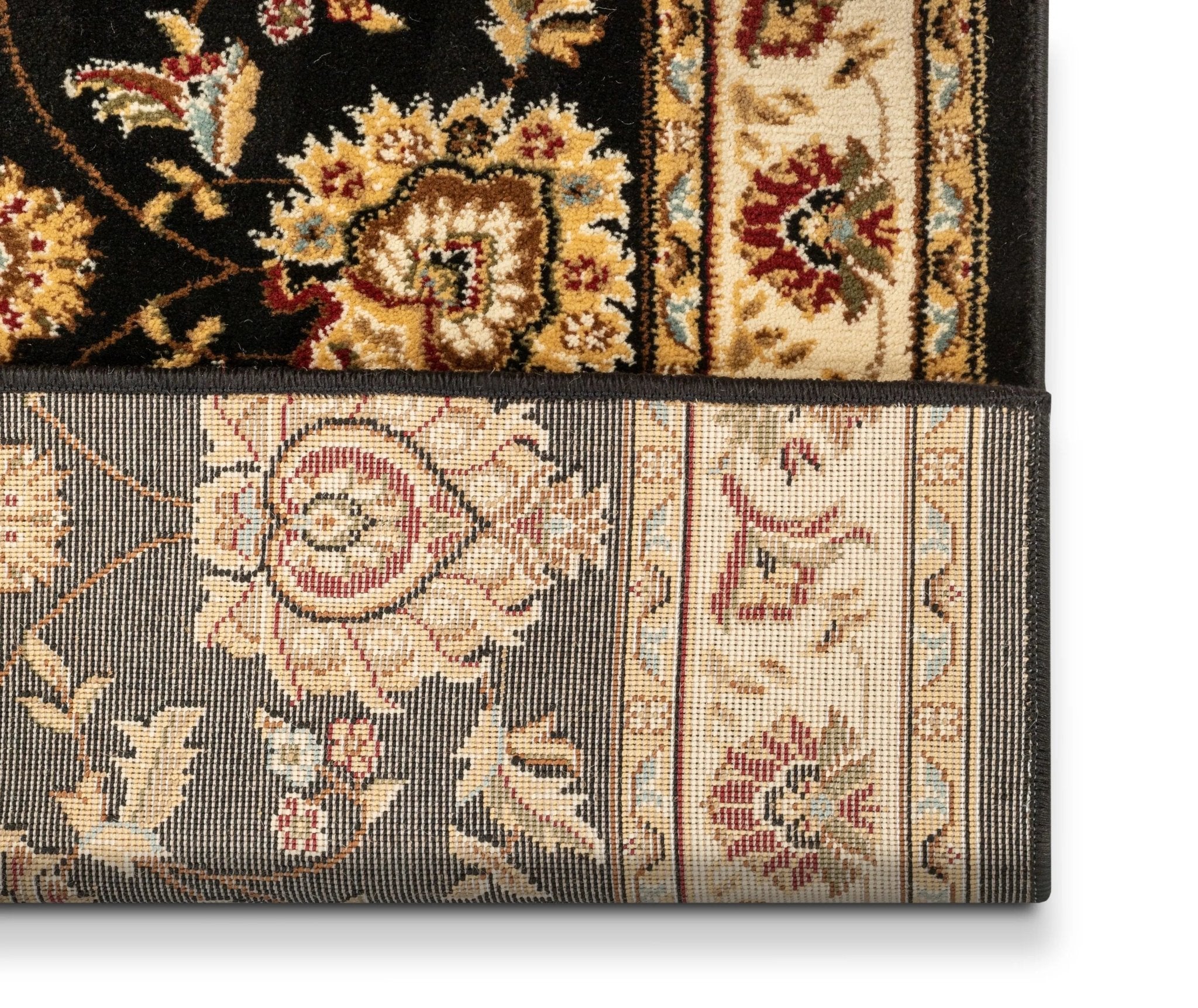 Abbasi Custom Size Runner Traditional Black Choose Your Width x Choose Your Length Hallway Runner Rug、mySite、gigharbornorthrealestate