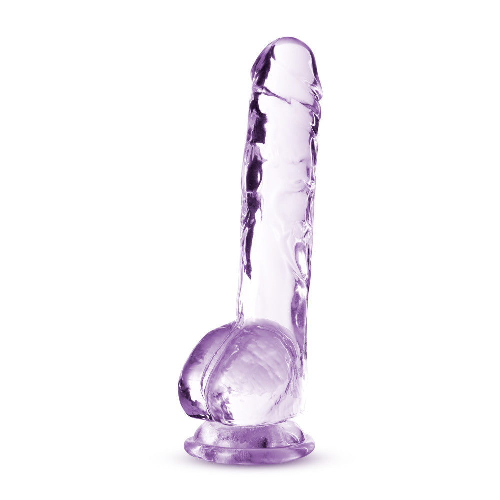 Naturally Yours By Blush® | Realistic Amethyst 8-Inch Long Dildo With Balls & Suction Cup Base、mySite、bottomscart