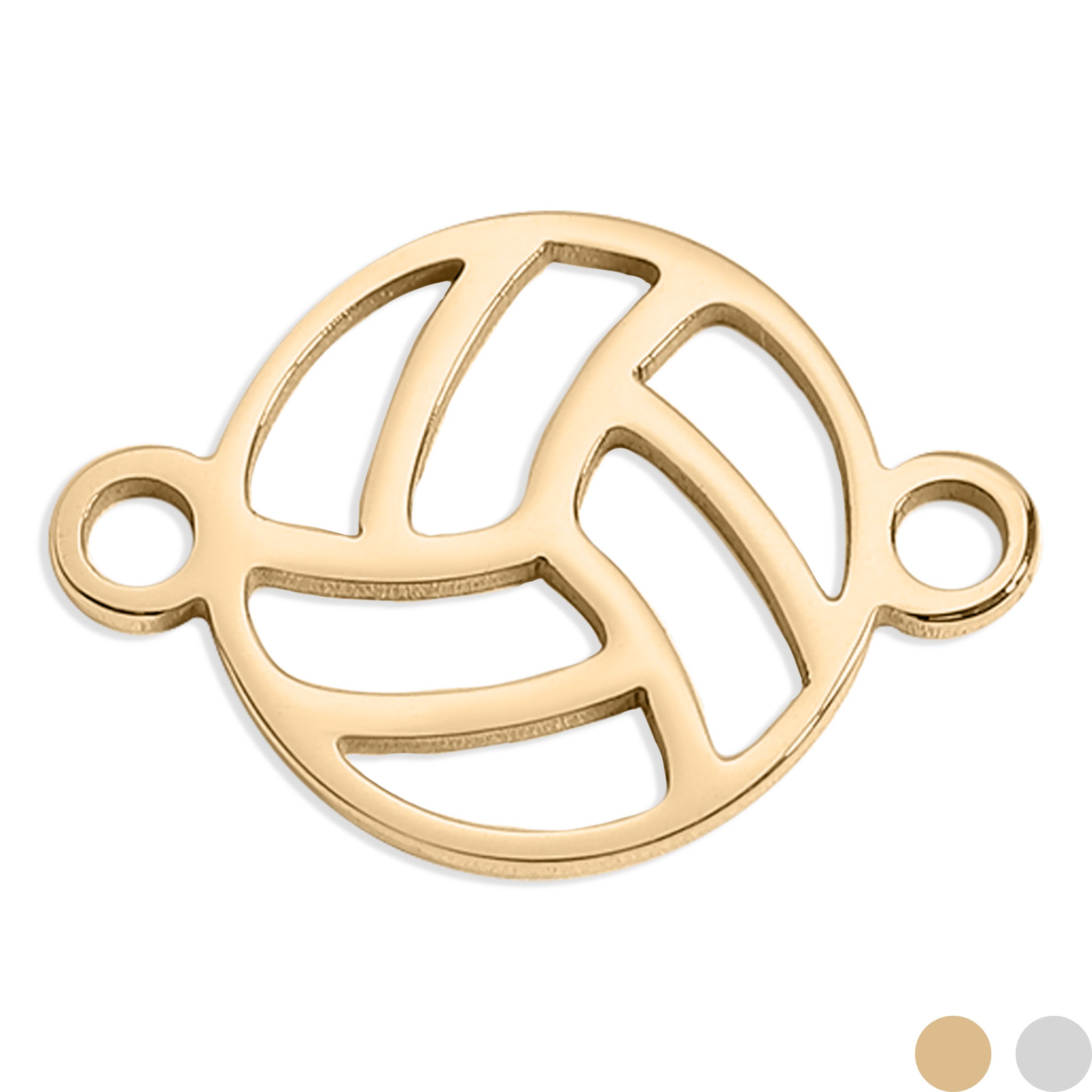 18K Gold PVD Stainless Steel Volley Ball Connector Charm / PDL0161、mySite、dreamappss