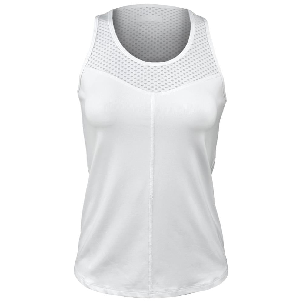 Lija Women's Essentials Force Tank - White、mySite、neckold