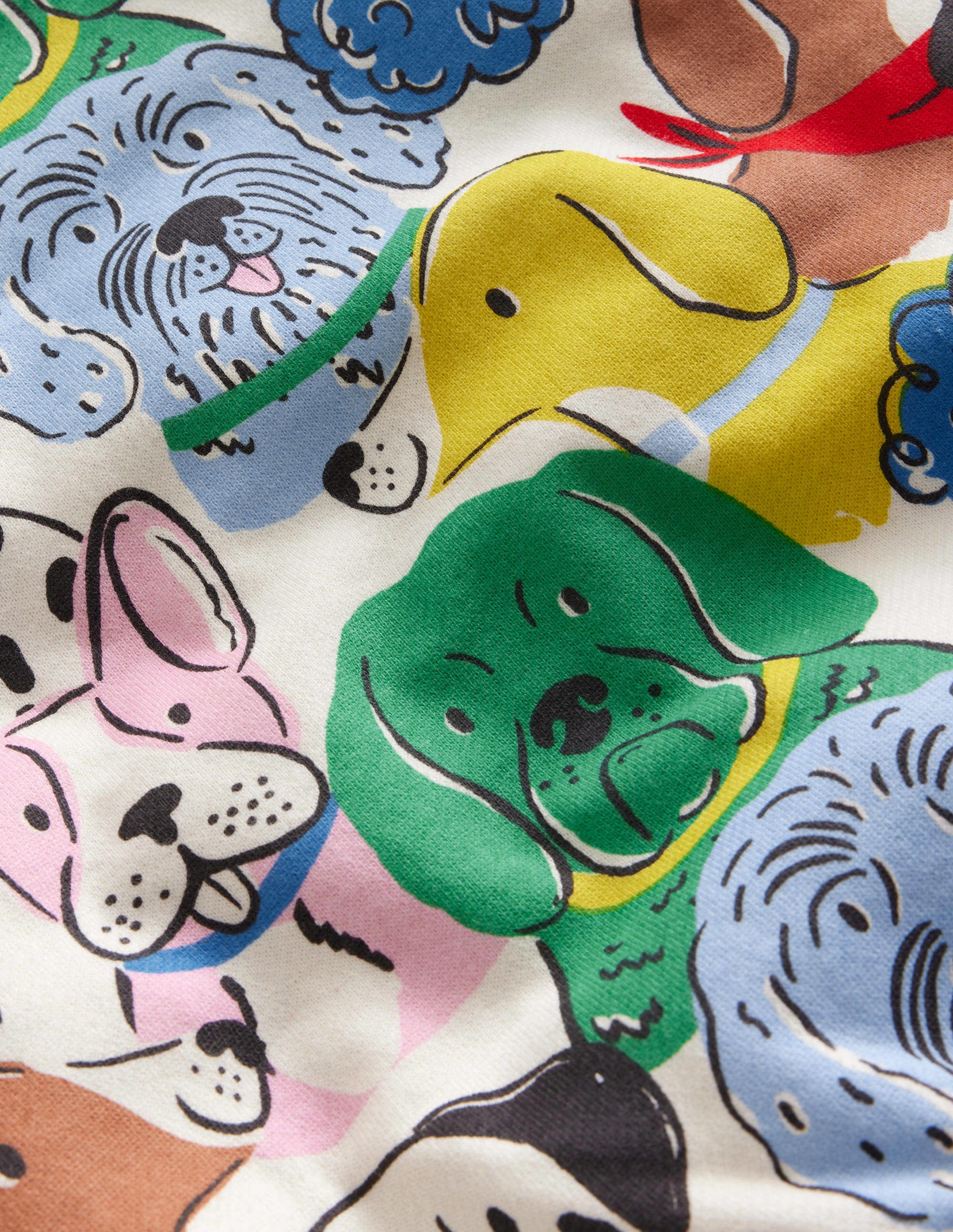  Printed Relaxed Sweatshirt-Multi Dogs、mySite、ashleygrahame