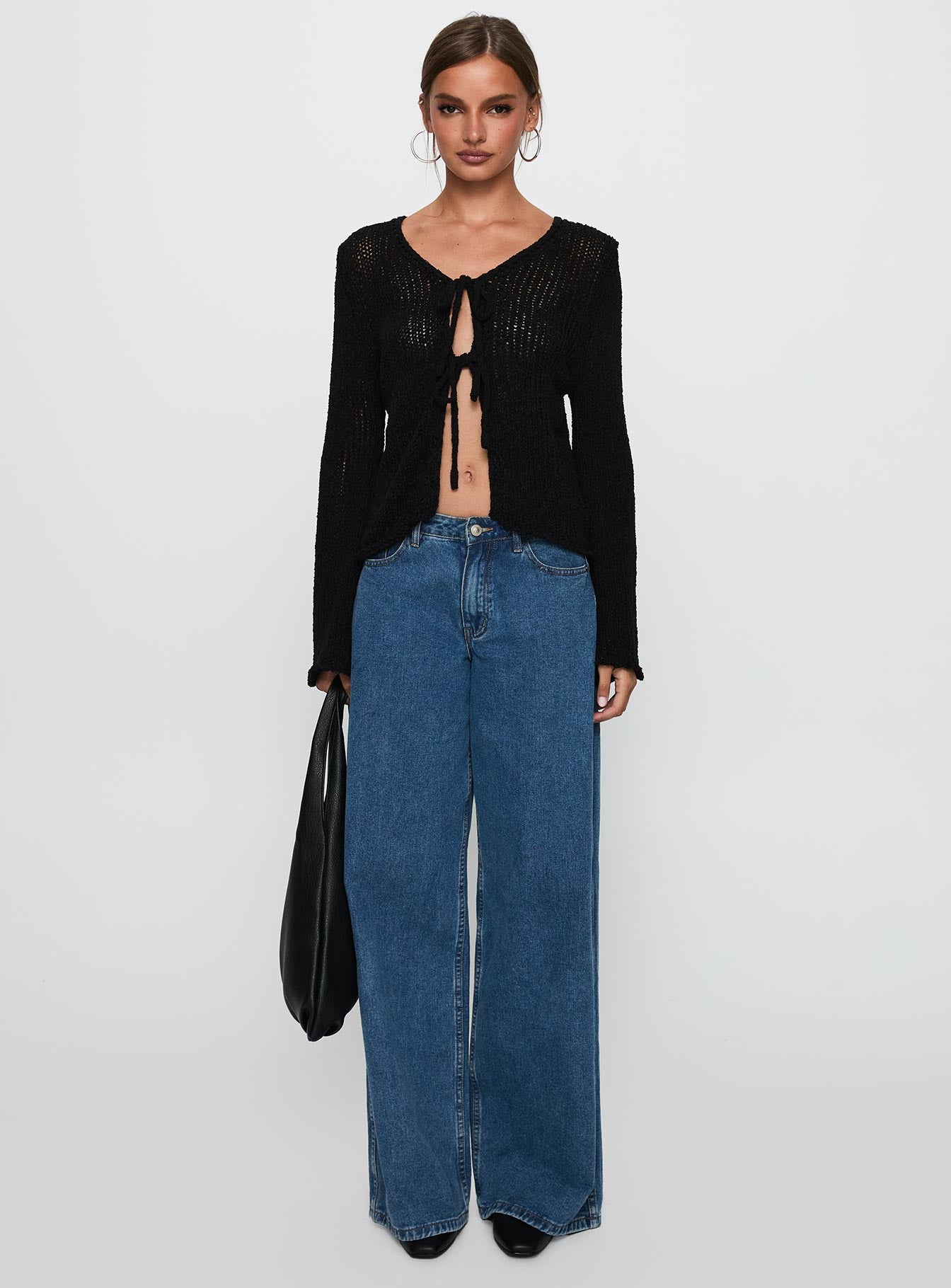 Swain Knit Cardigan Black、mySite、solidvoid