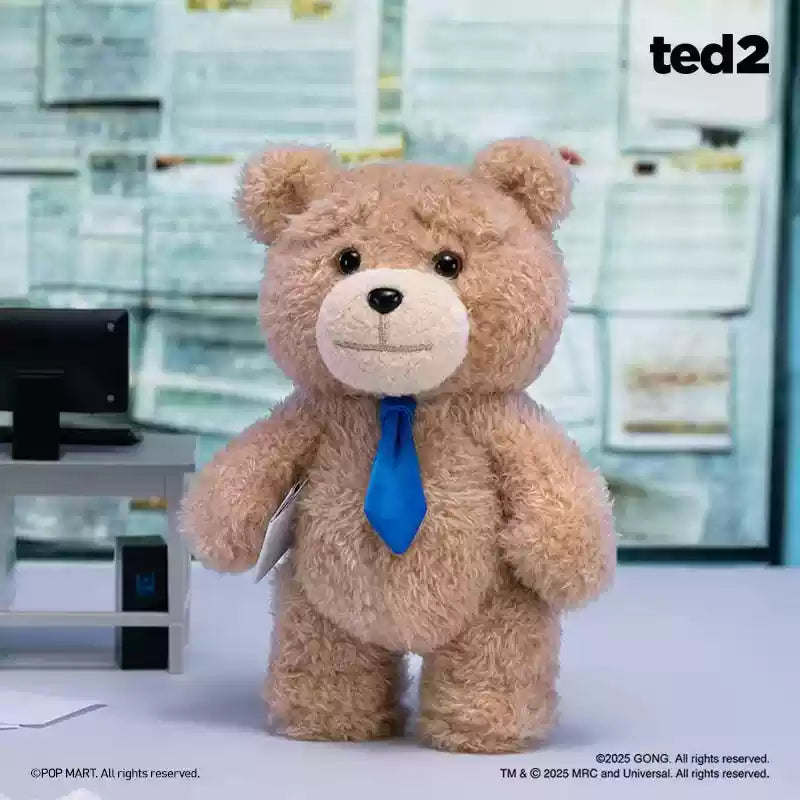  POP MART Ted2 Teddy Bear Action Plush Pendant、mySite、greenlandpopulation