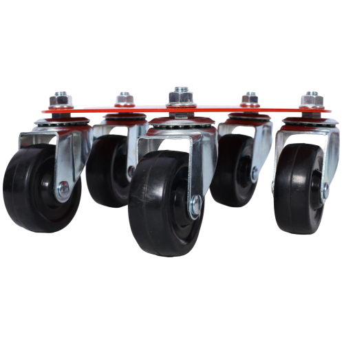 Snowmobile Dolly Heavy Duty V-Slide with 2.5"Swivel Casters and Rubber Pad Protecting Skis 1500Lbs Capacity,red color、、eastwooduniform