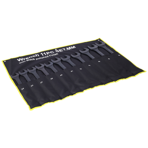 Jumbo Combination Wrench Set extra large, Metric, 11-piece, 34 to 50mm,Black Oxide, with Pouch、、eastwooduniform