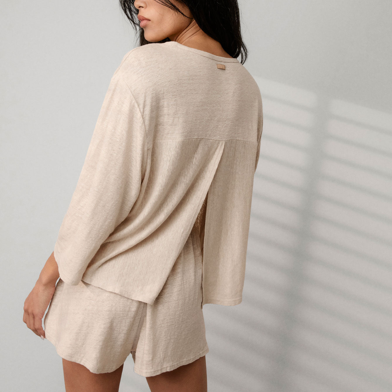 Linen Knit Back Slit Top、mySite、bengalsvssteelers