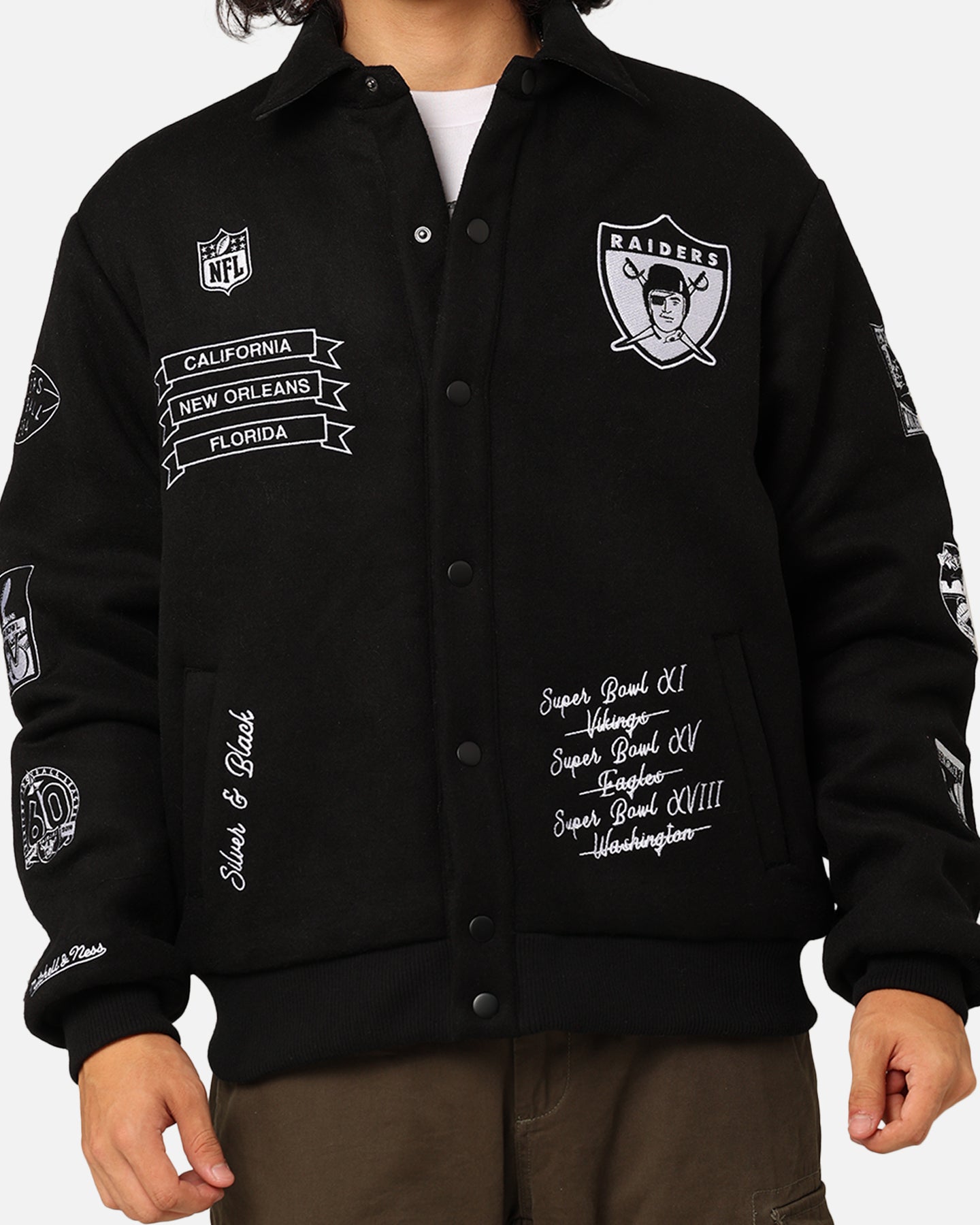 Mitchell & Ness Las Vegas Raiders Super Bowl Champs Jacket Black、mySite、zt4zffjzw