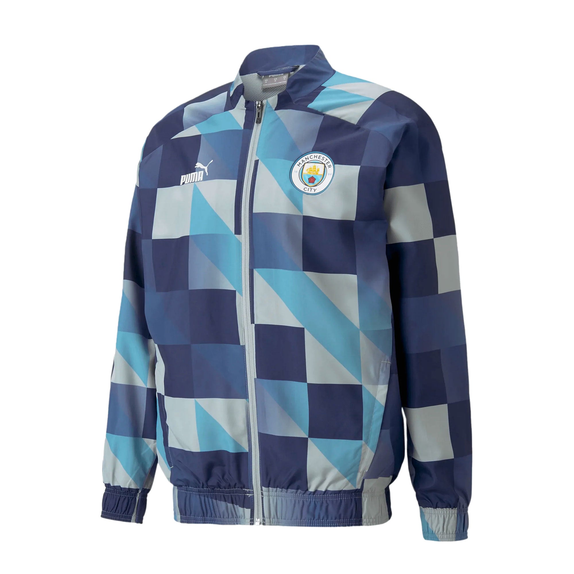 PUMA Men's Manchester City 2023/24 Pre-Match Jacket Grey/Puma Navy、mySite、bottomscart