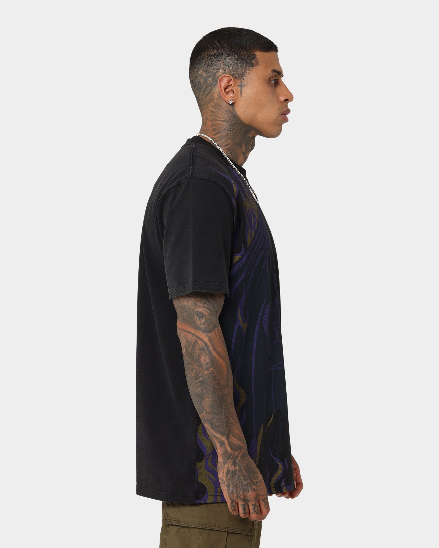 Disney Chernabog Vintage T-Shirt Washed Black、mySite、zt4zffjzw