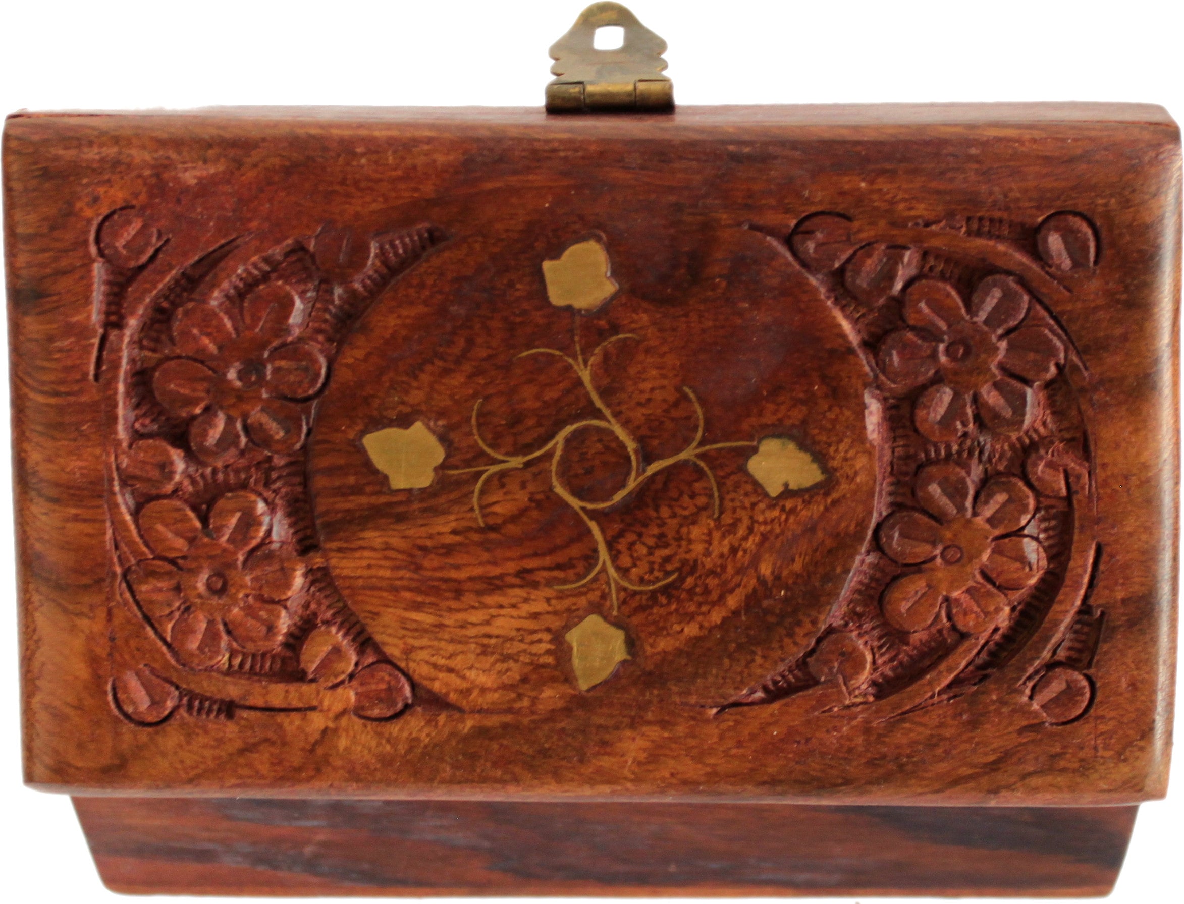  Decorative box - wooden 5 x 3 x 1.4 Inches ( carved by Hand ) by Holy Land Market、mySite、elrpsem3k