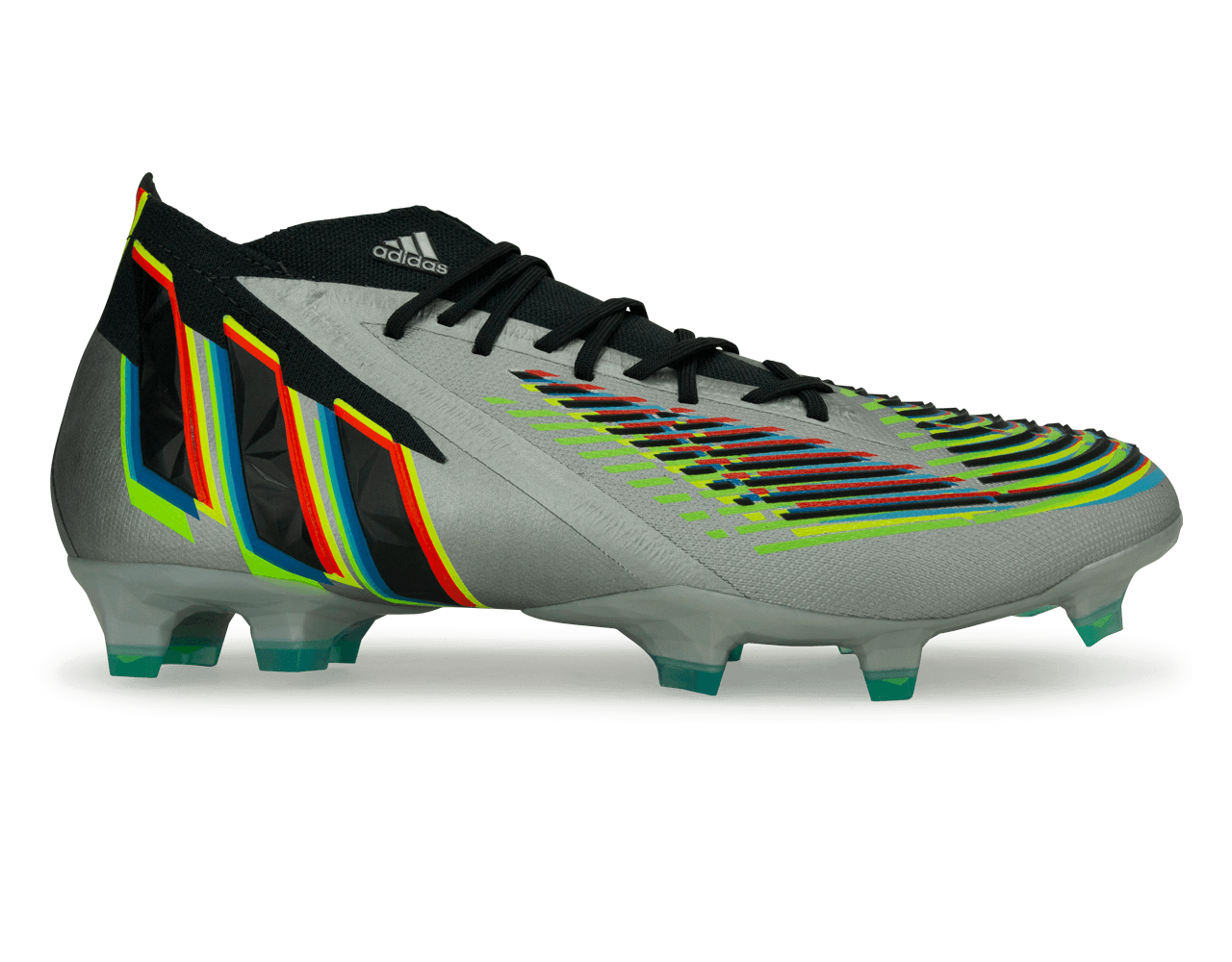 adidas Men's Predator Edge.1 FG Silver Metallic/ Solar Green、mySite、bottomscart