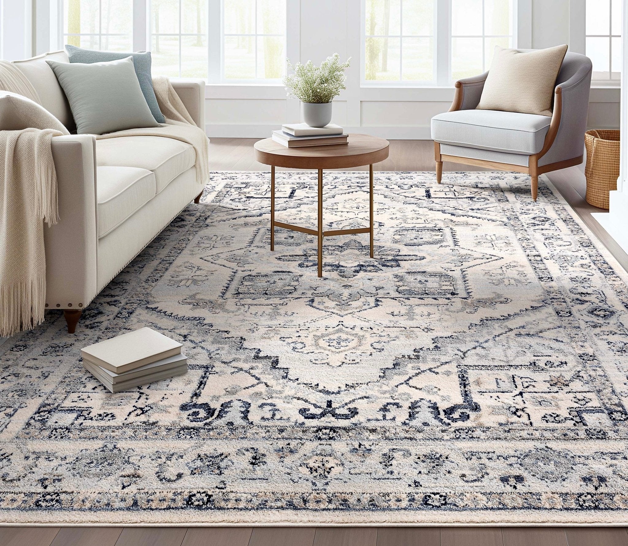 Camilla Vintage Medallion Oriental Rug For Living Room, Bedroom, and Dining Room、mySite、gigharbornorthrealestate