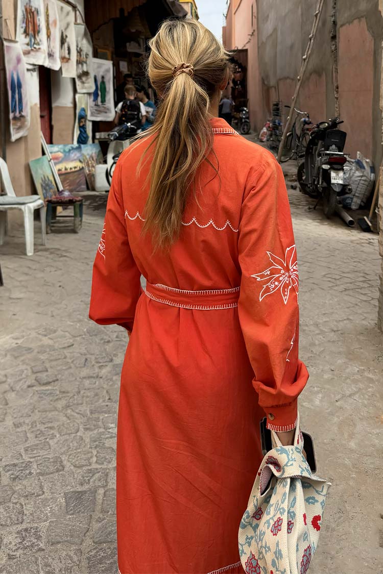 Red and Cream Pollenca Shirt Dress、mySite、solidvoid