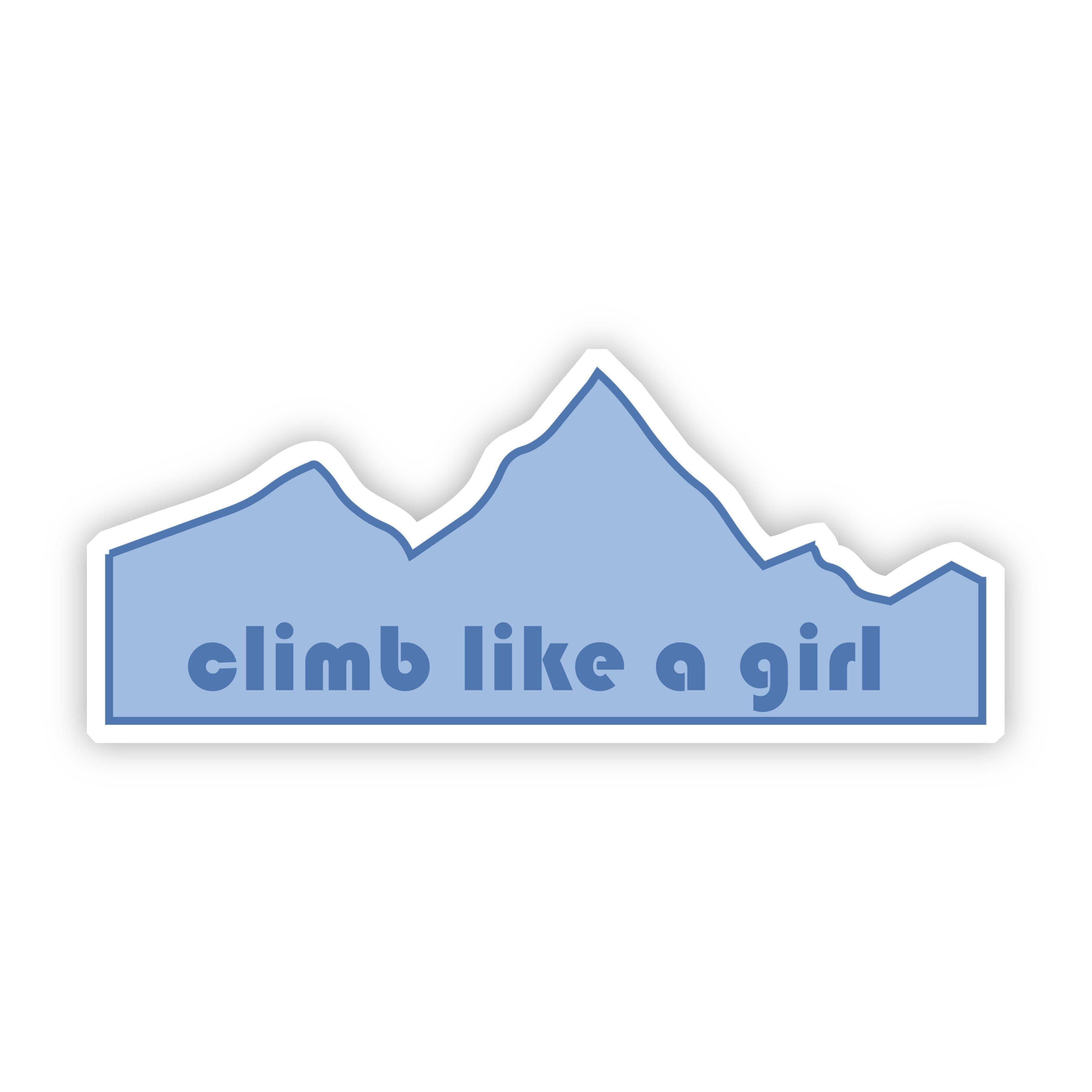  Climb Like a Girl Mountain Sticker、mySite、elrpsem3k
