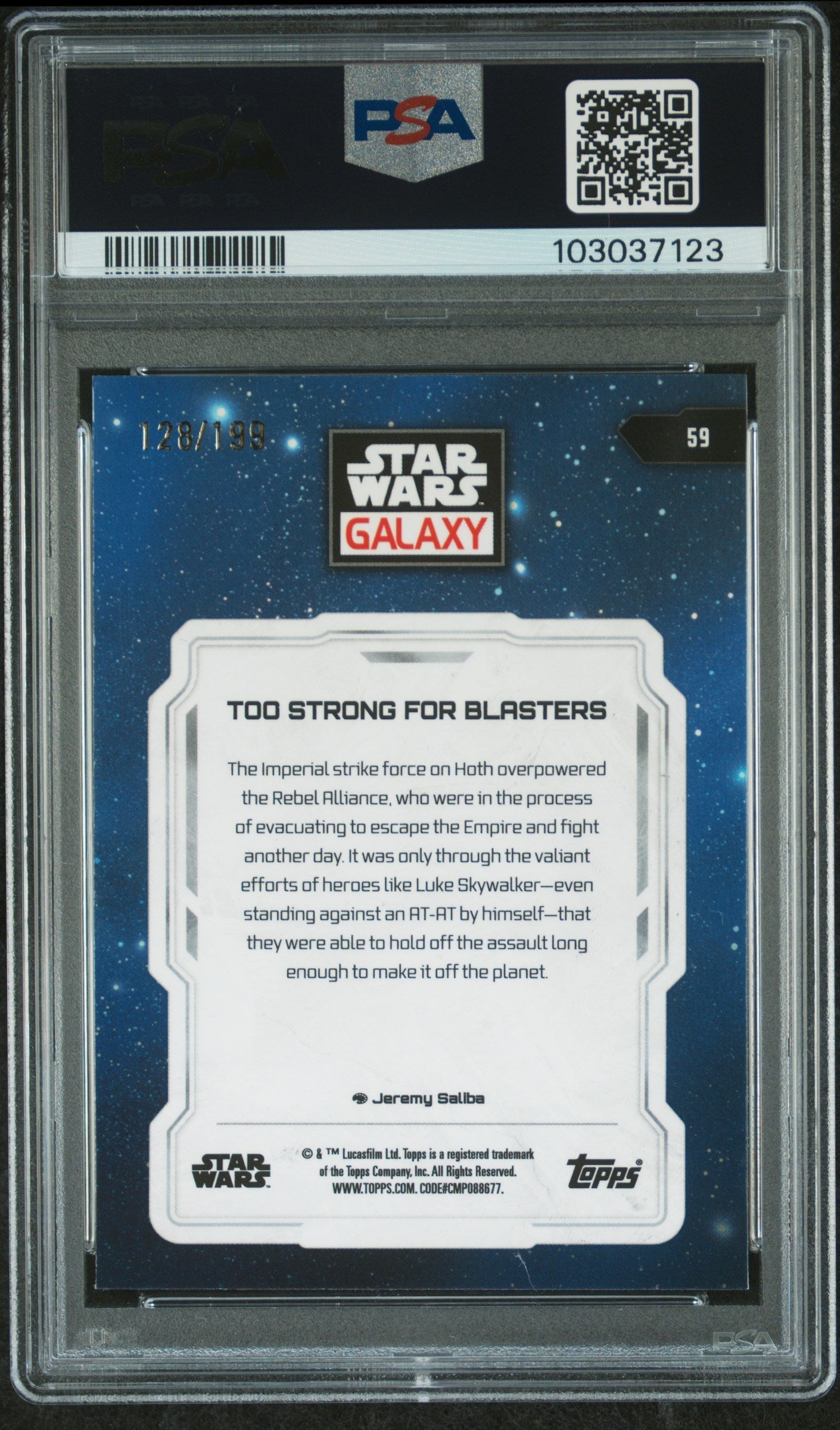 Too Strong For Blstrs #59 Aqua Sonar 128/199 PSA 10 Topps Chrome Star Wars Galaxy 2024、mySite、waistdrama