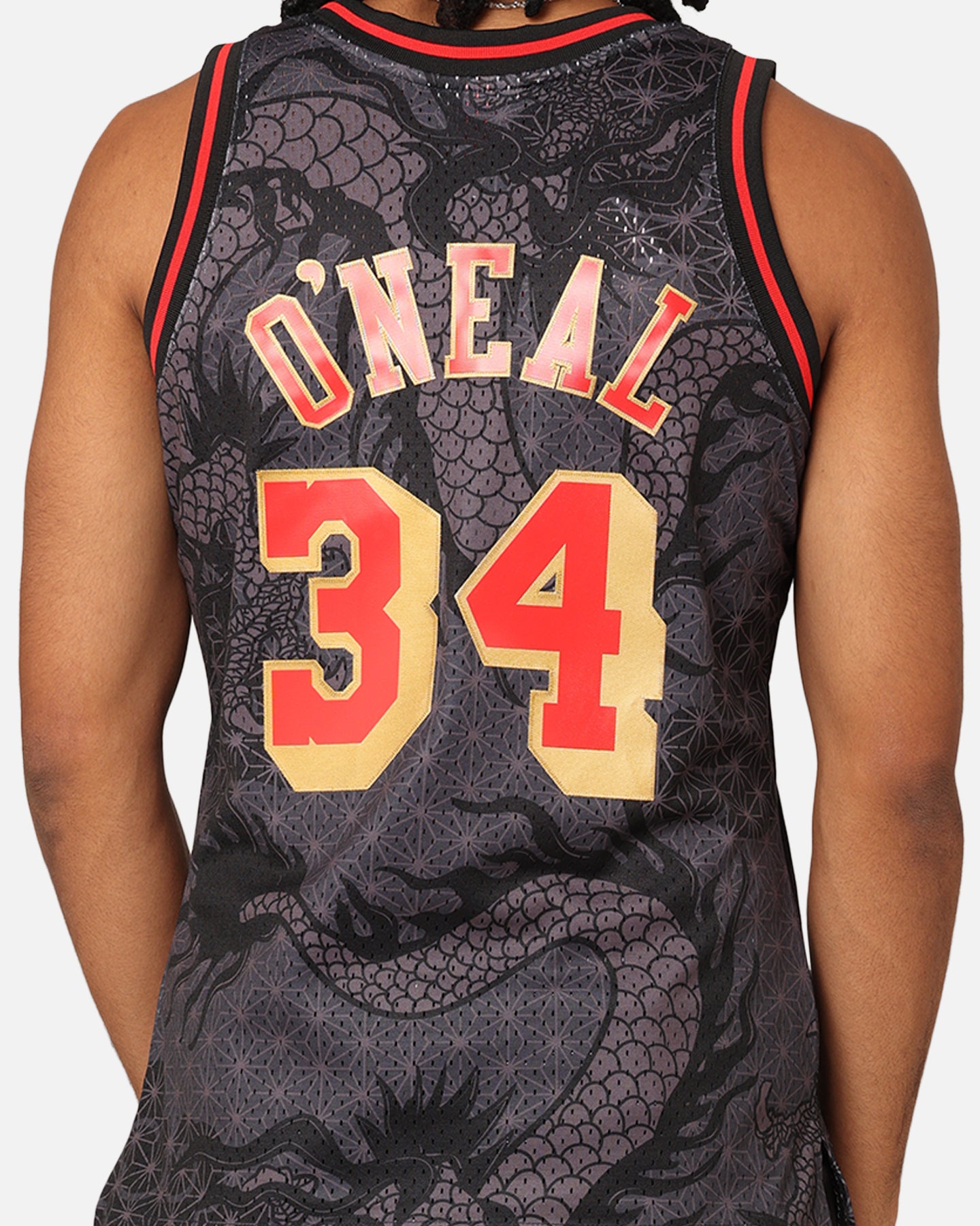 Mitchell & Ness Los Angeles Lakers Shaquille O'Neal '96-97 Year of the Dragon Swingman Jersey Black/Red、mySite、zt4zffjzw
