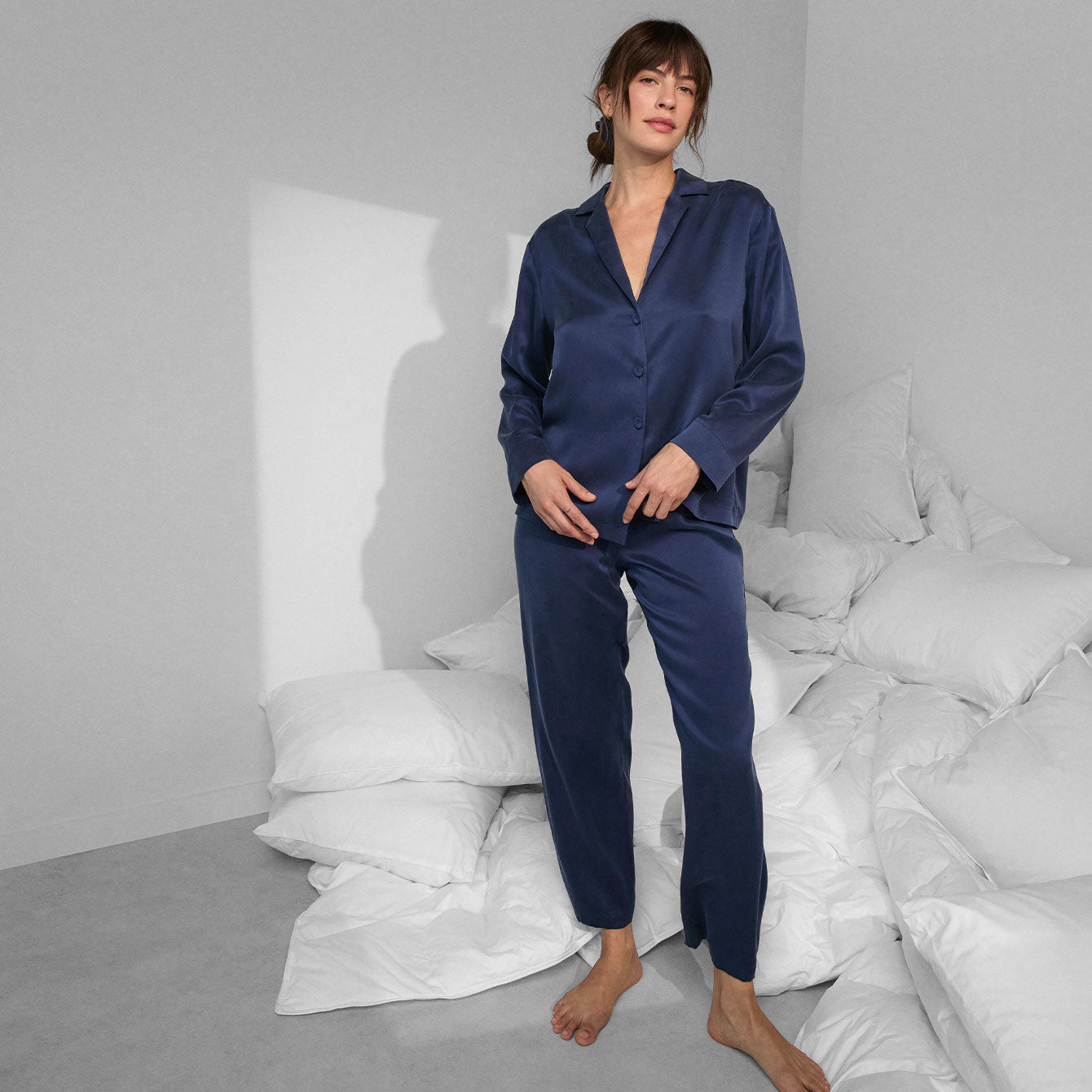 Washable Silk Long Sleeve Pant Set、mySite、bengalsvssteelers