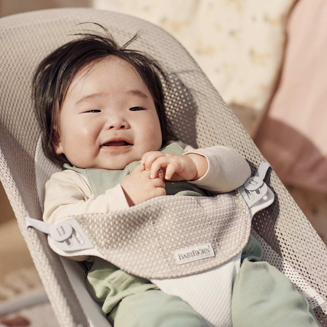  BabyBjorn Balance Soft Mesh Baby Bouncer - Grey Frame - Grey Beige、mySite、merchandisen