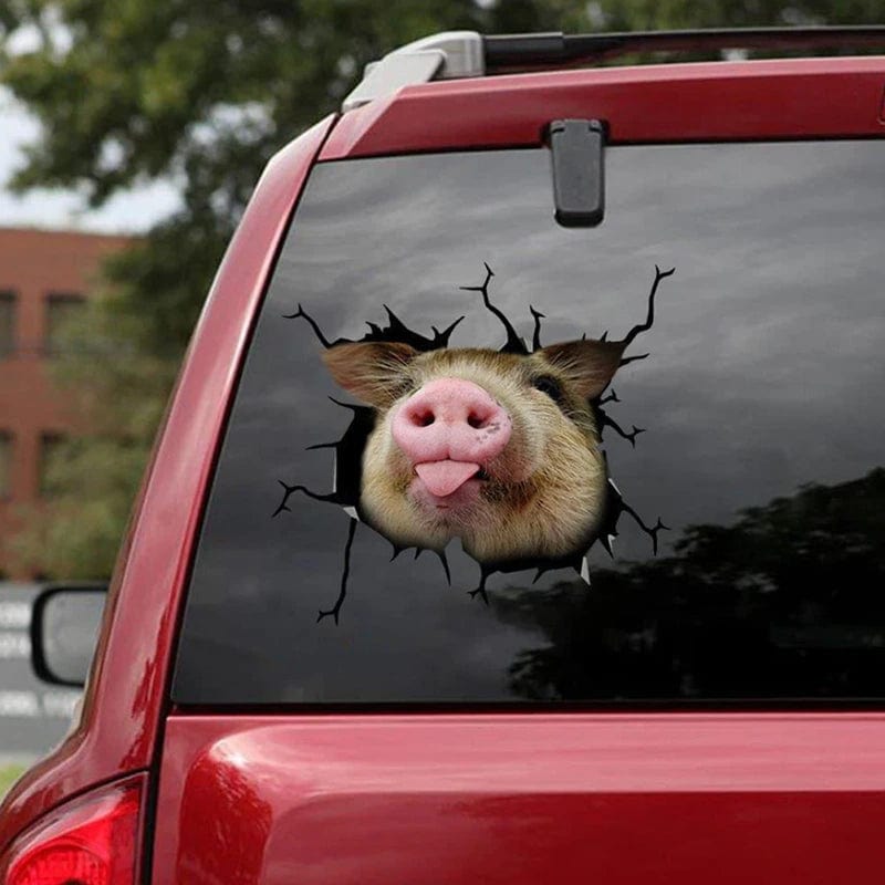 Pigs Breaking Out Car Sticker Decal for Window、mySite、g9winljtr