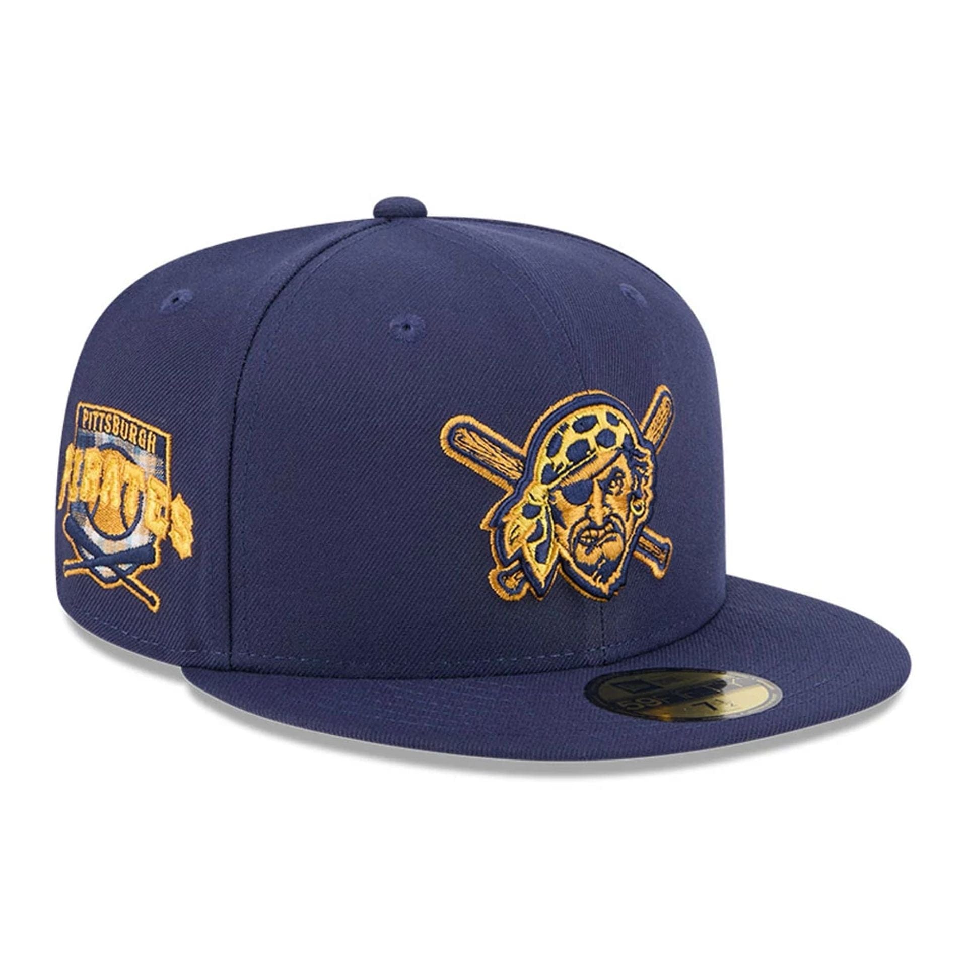 Pittsburgh Pirates MLB Pattern Undervisor Dark Blue 59FIFTY Fitted Cap、mySite、vikingsvslions