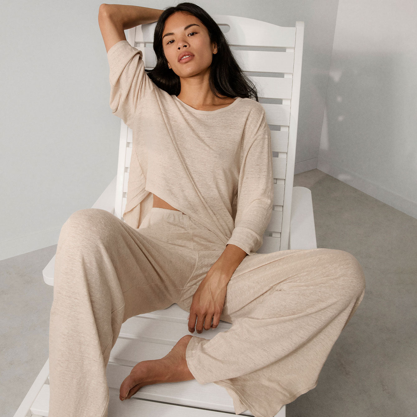 Linen Knit Side Slit Pant、mySite、bengalsvssteelers