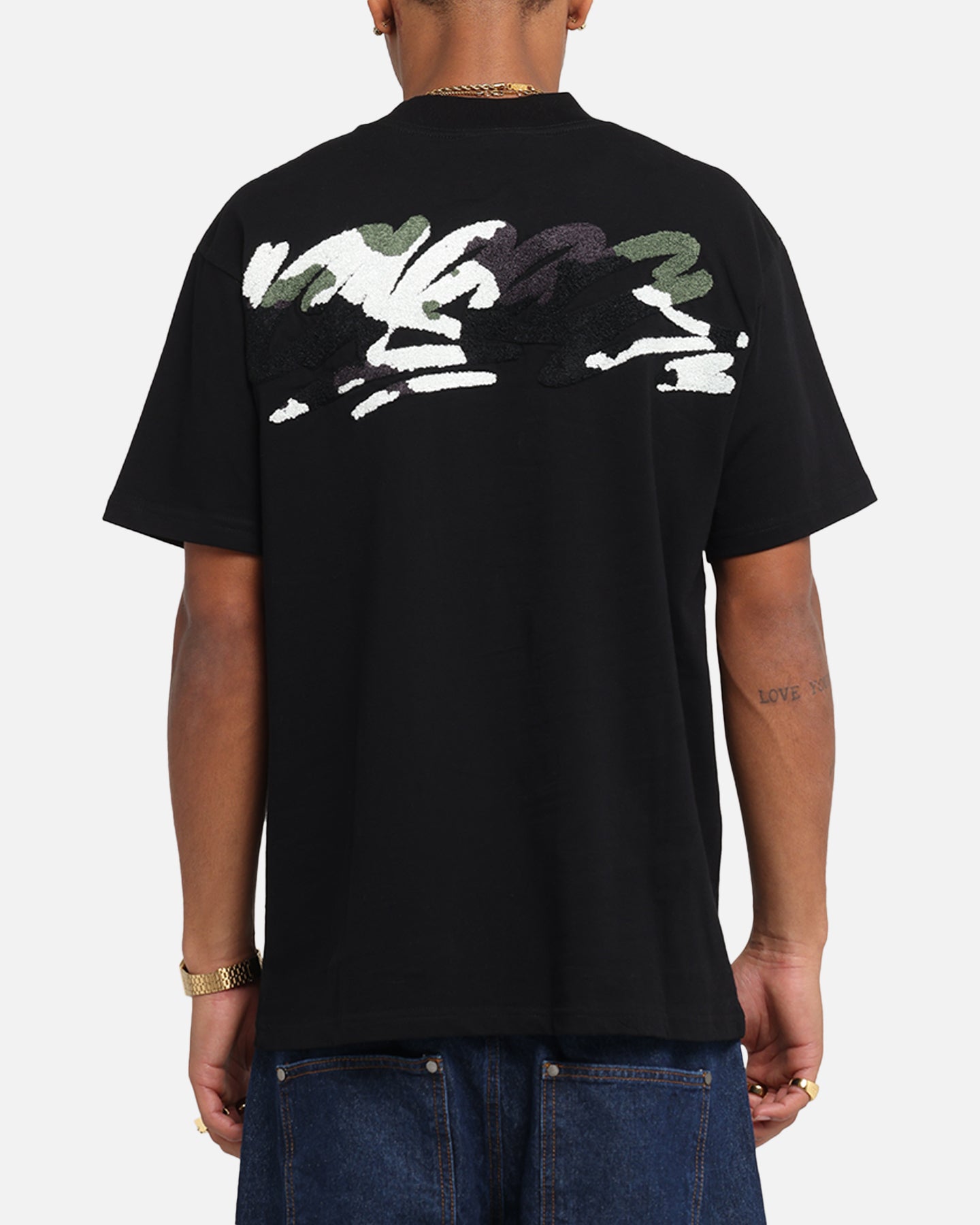 Carre Tag Mockneck T-Shirt Black、mySite、zt4zffjzw