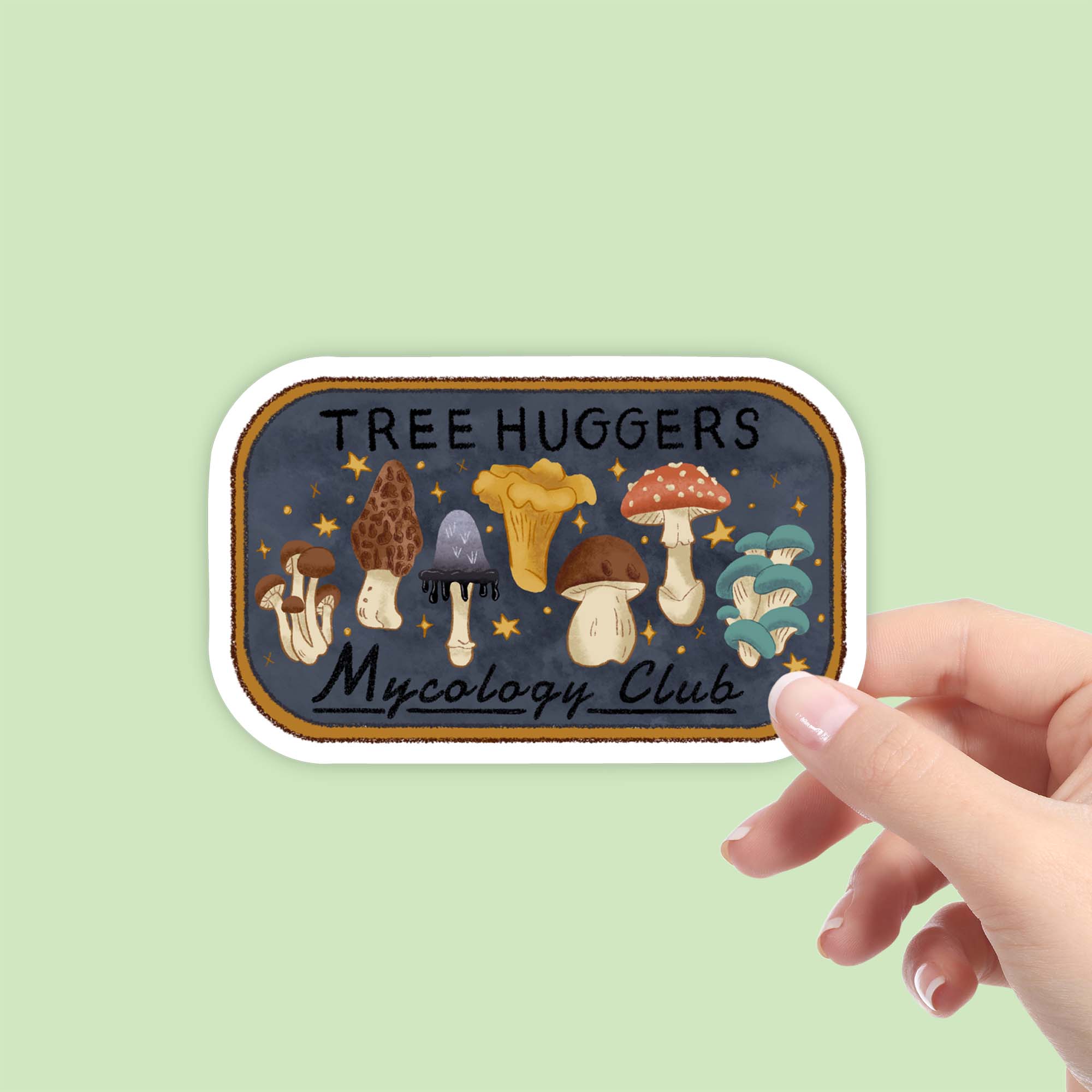  Tree Huggers Mycology Club Sticker、mySite、ghnorth