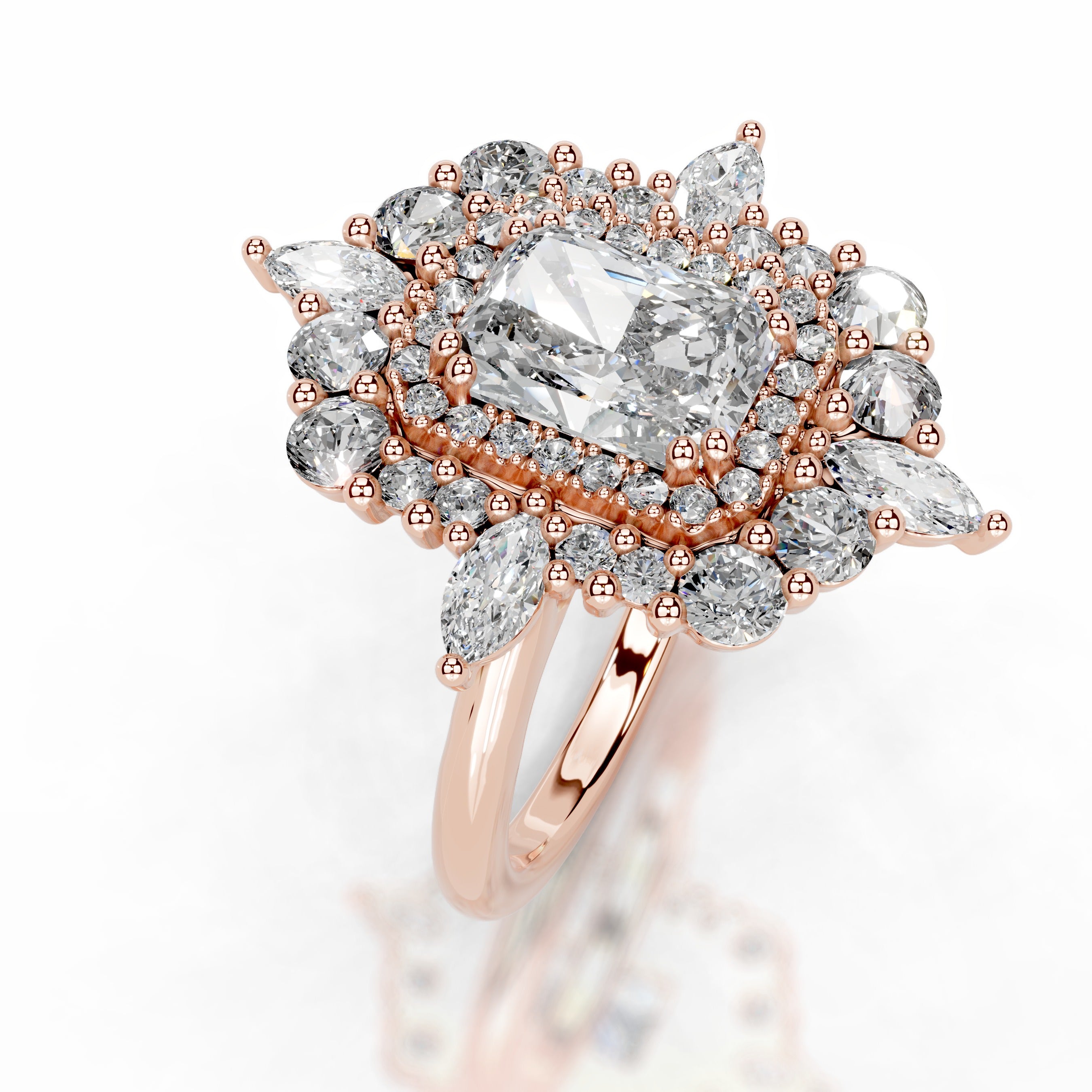 Alberta Diamond Engagement Ring - 14K Rose Gold、mySite、hinf8tx79