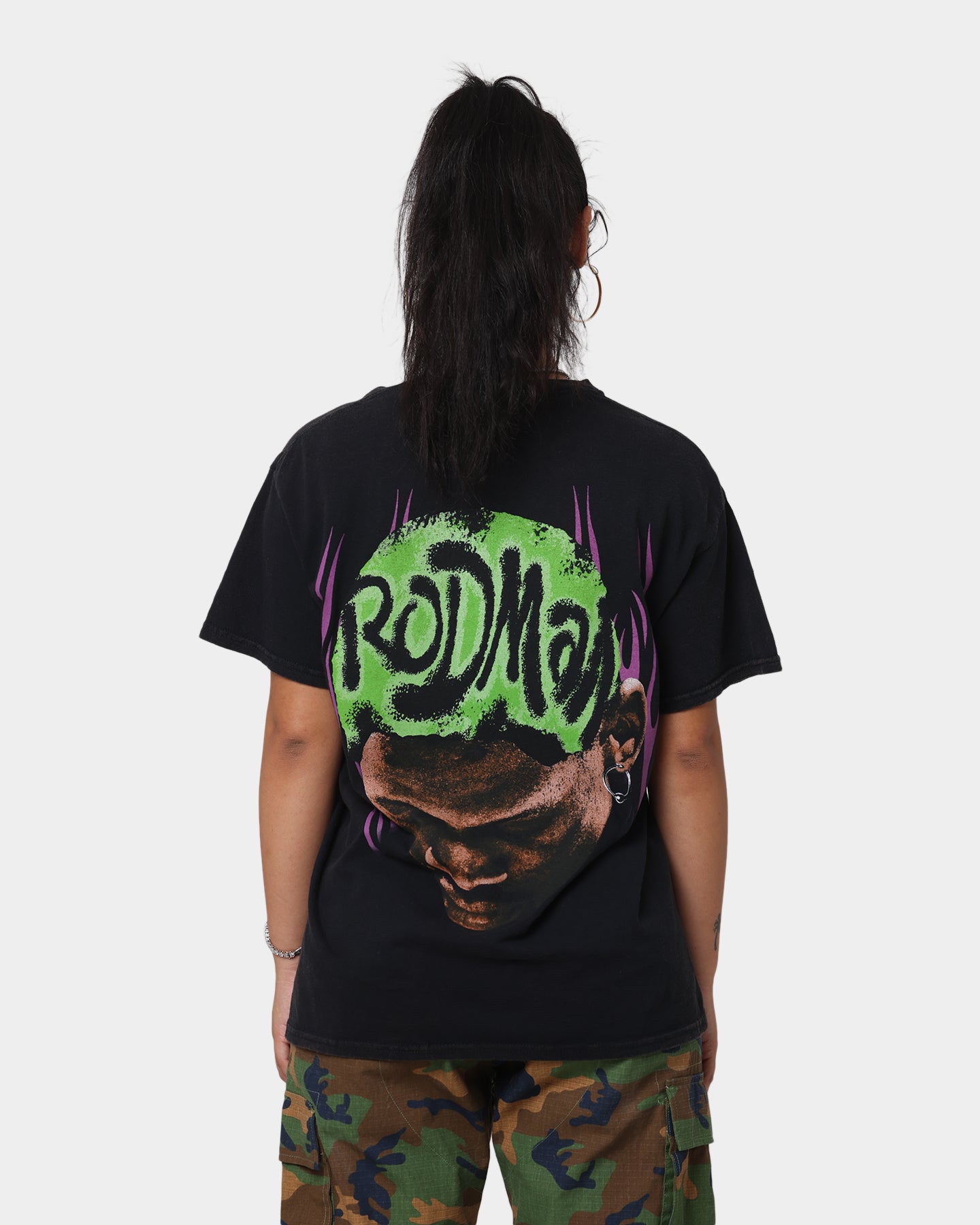 Rodman Brand Metal Logo Vintage T-Shirt Black Wash、mySite、zt4zffjzw