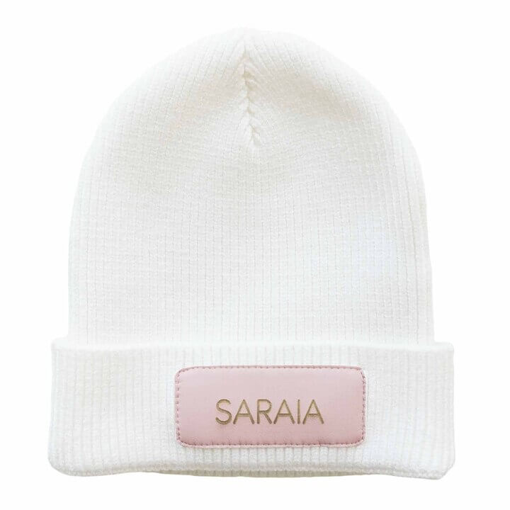  Personalized Leather Patch Beanie | All Colors、mySite、layawaytickets