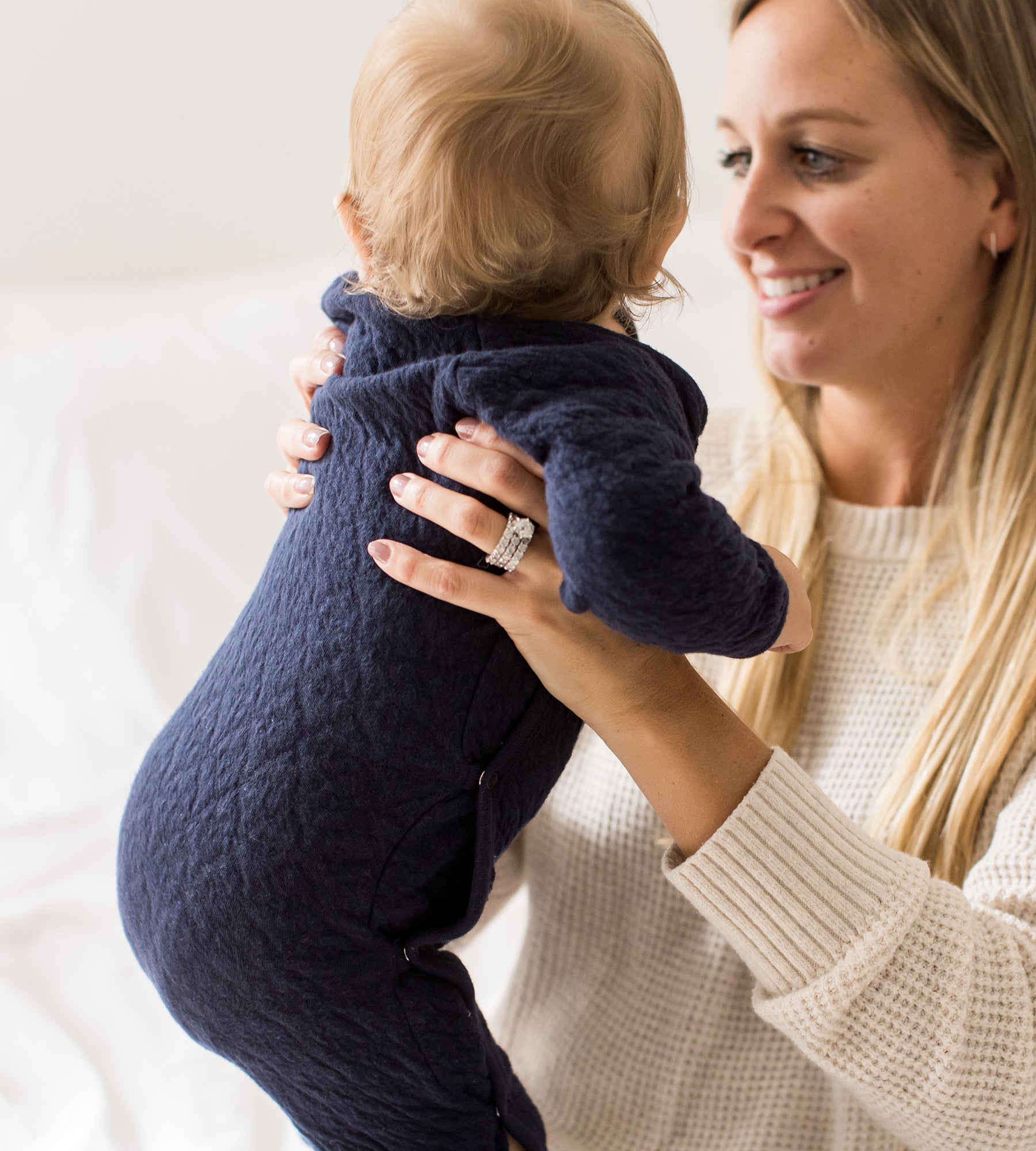  Organic Cotton Quilted Bee Wrap-Front Baby Jumpsuit - Midnight、mySite、layawaytickets