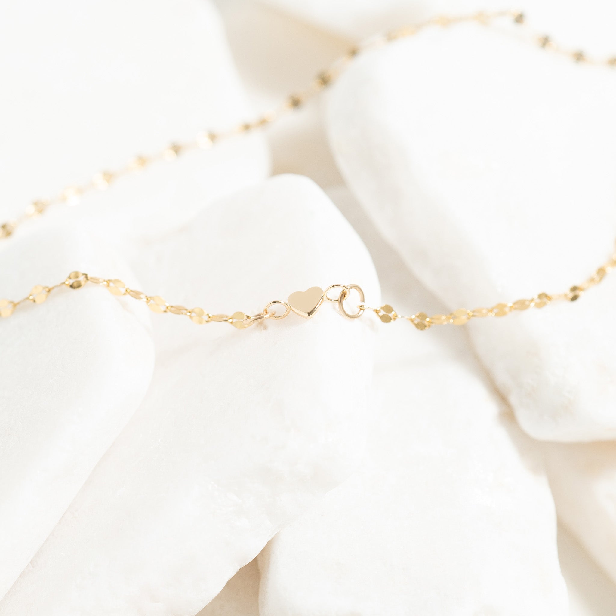 Permanent Jewelry 14K Solid Gold Heart Connector Charm / PMJ1006、mySite、dreamappss