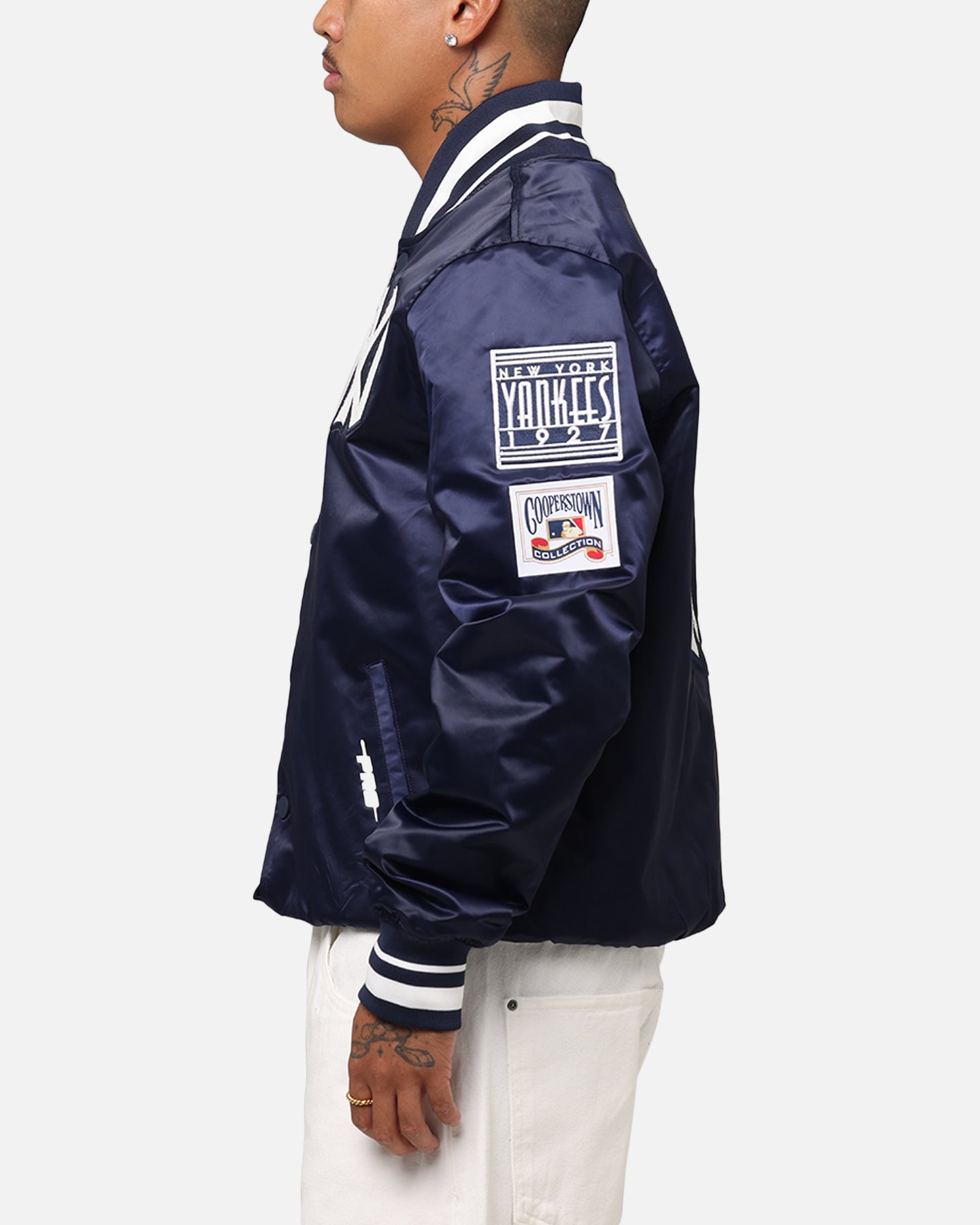 Pro Standard New York Yankees Classic Satin Jacket Midnight Navy、mySite、zt4zffjzw