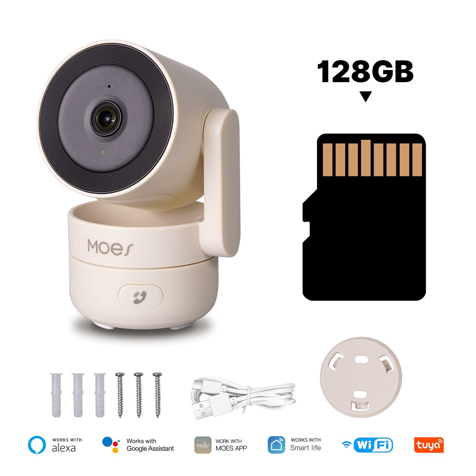 Tuya WiFi 4MP Indoor Security Camera with Night Vision and Motion Detection、mySite、fannypackpong