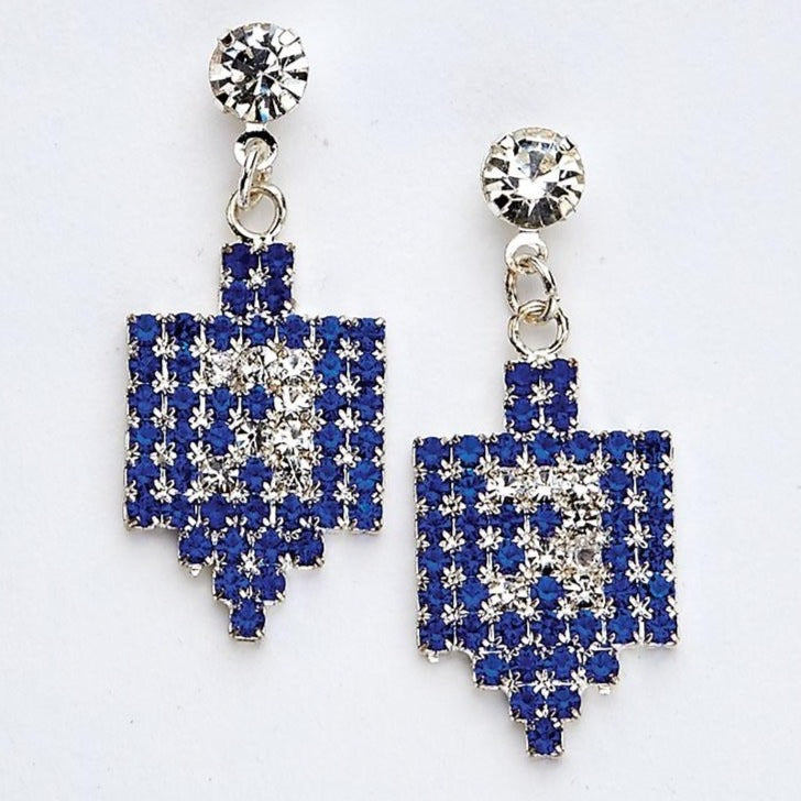 Sparkly Dreidel Hanukkah Earrings、mySite、topwebapps