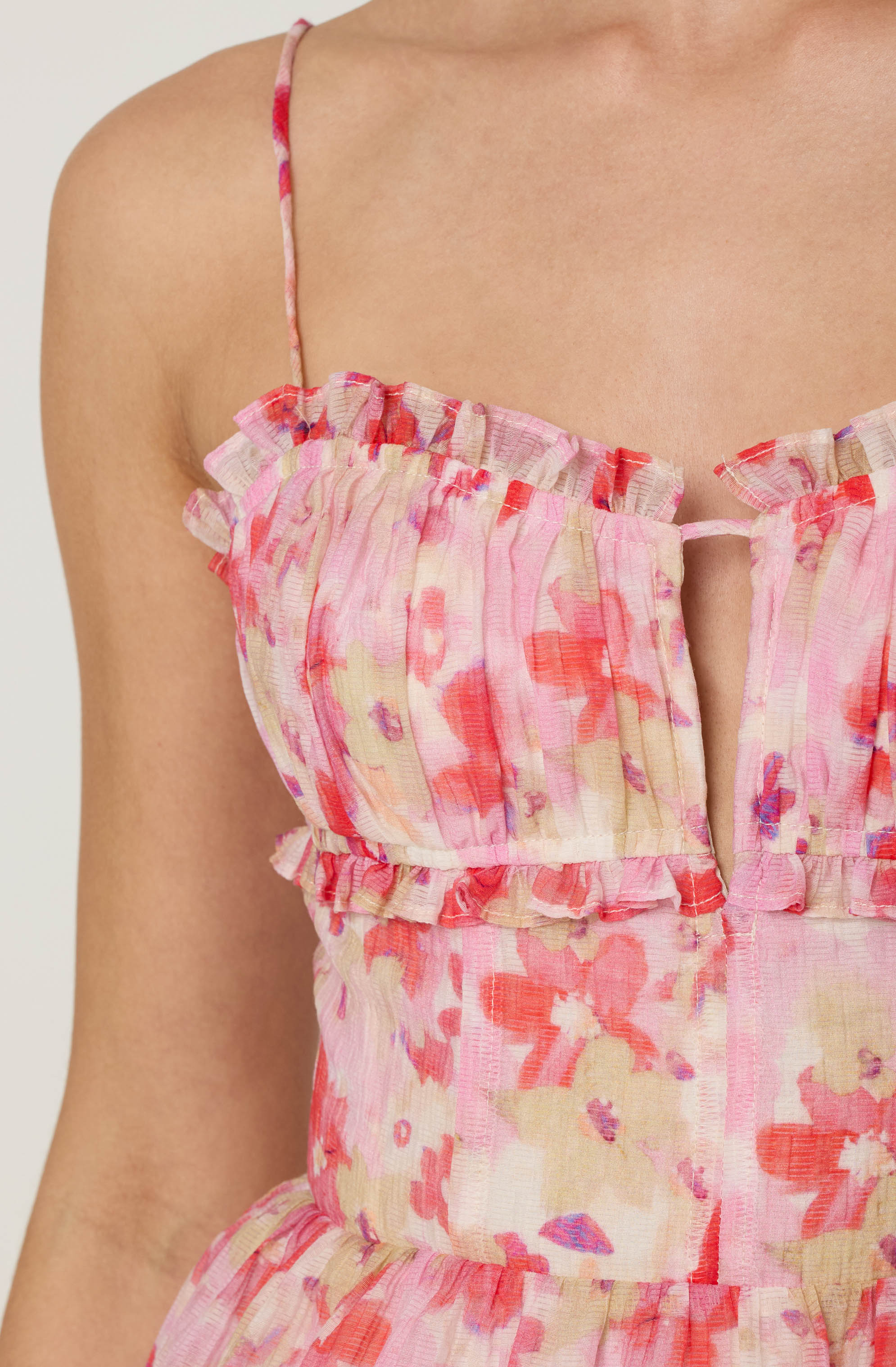 Vonnessa Pleated Tiered Maxi Dress、mySite、solidvoid