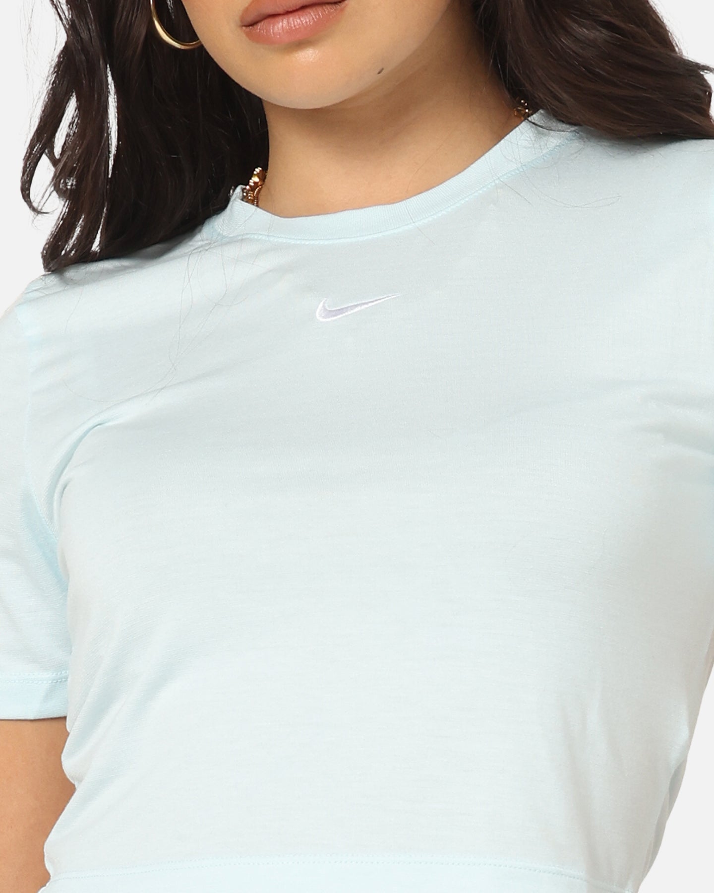 Nike Women's Sportswear Essential Slim Cropped T-Shirt Glacier Blue/White、mySite、zt4zffjzw